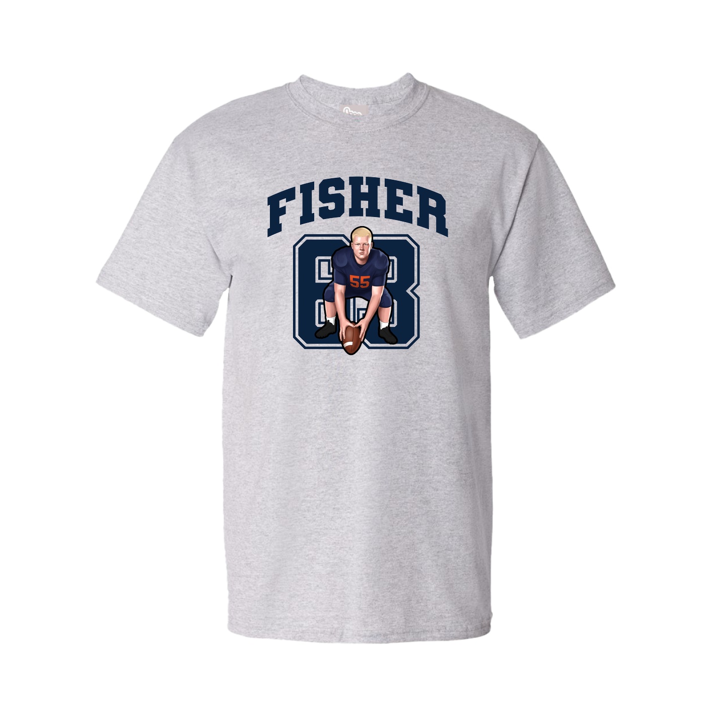 Youth Tee — Number in Grey