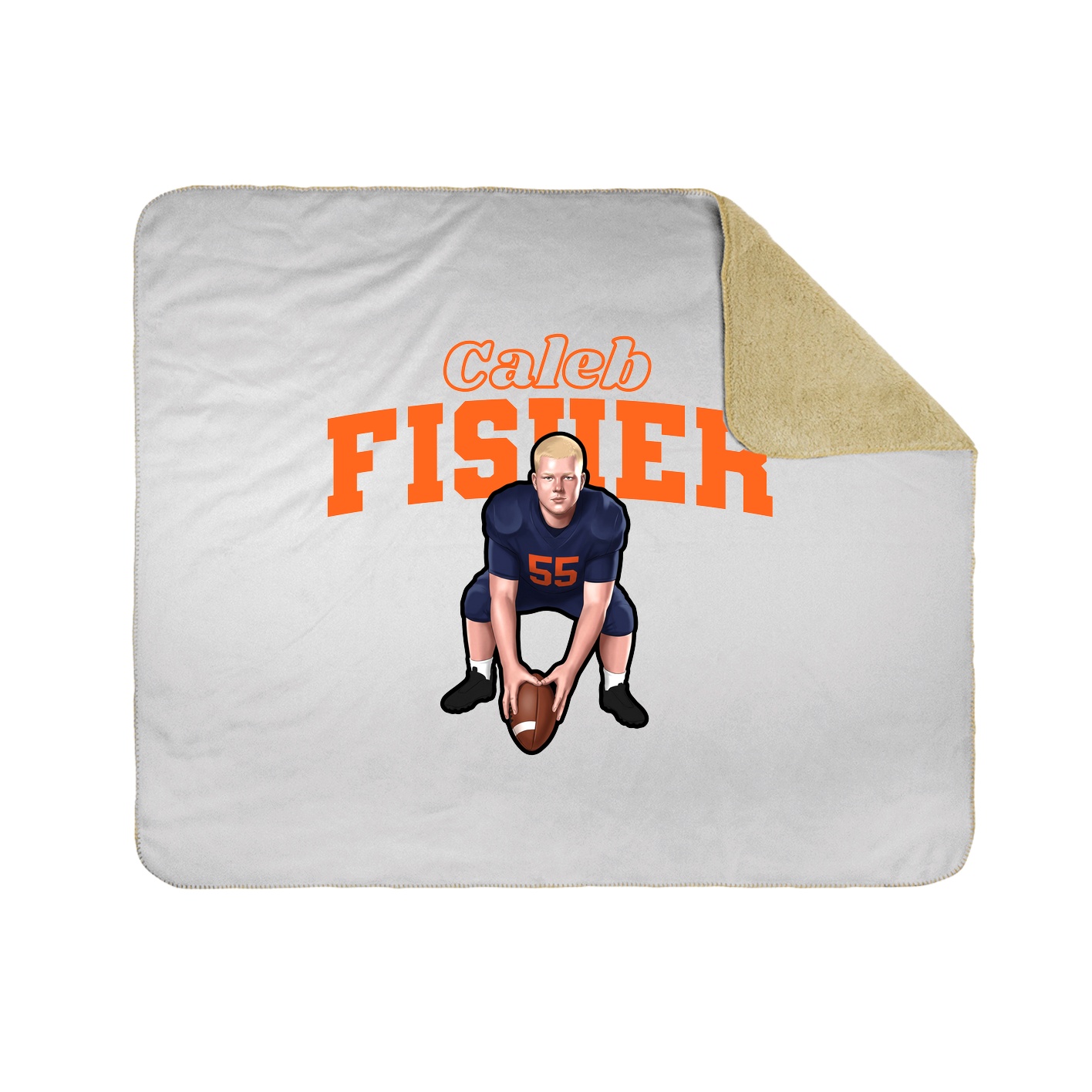 Throw Blanket — Name Arch in White