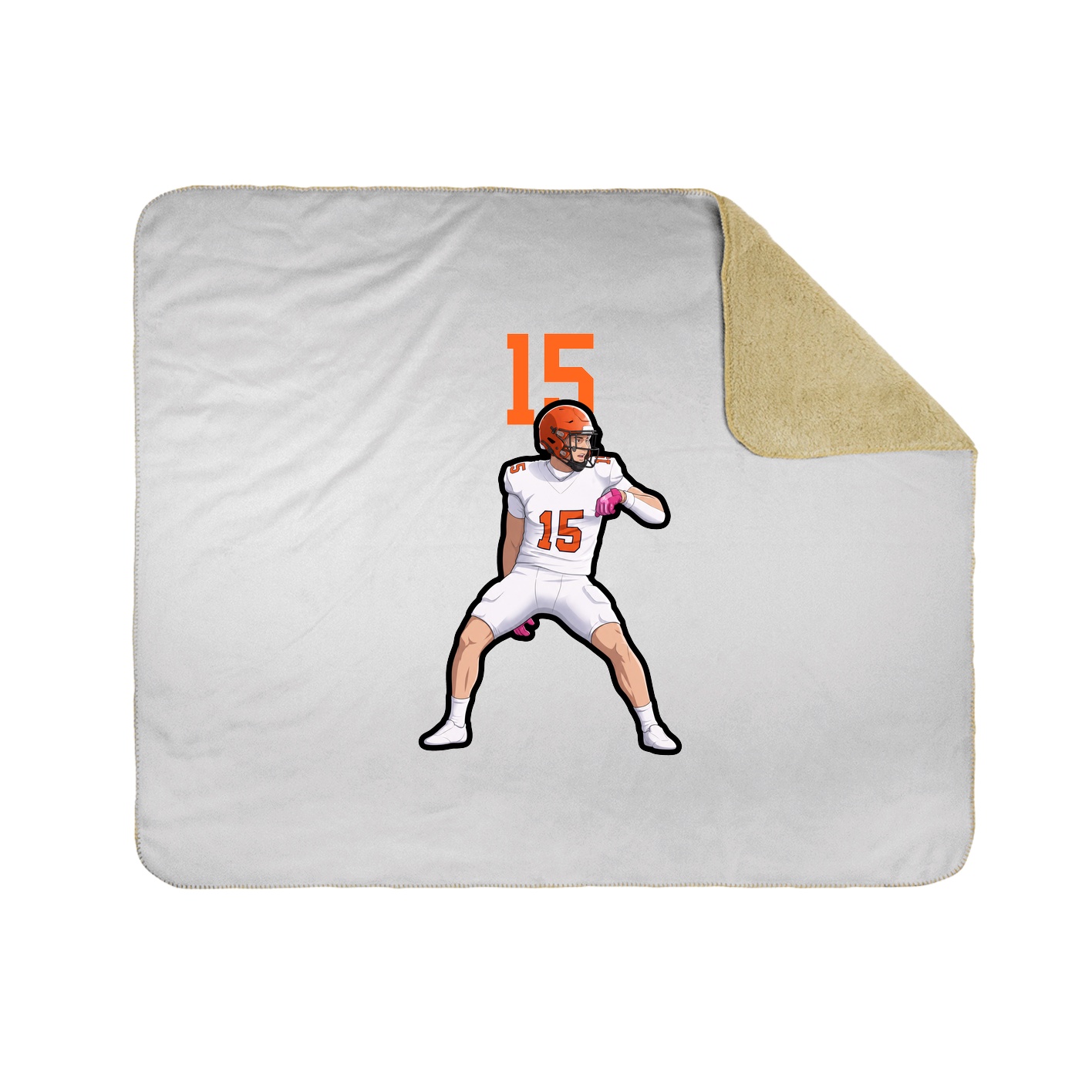 Throw Blanket — Number Top in White