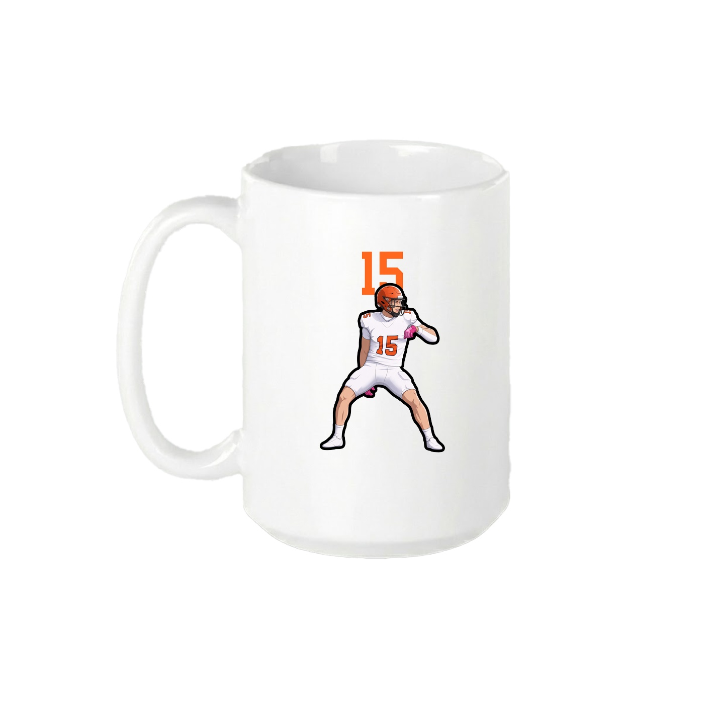 15oz Coffee Mug — Number Top in White
