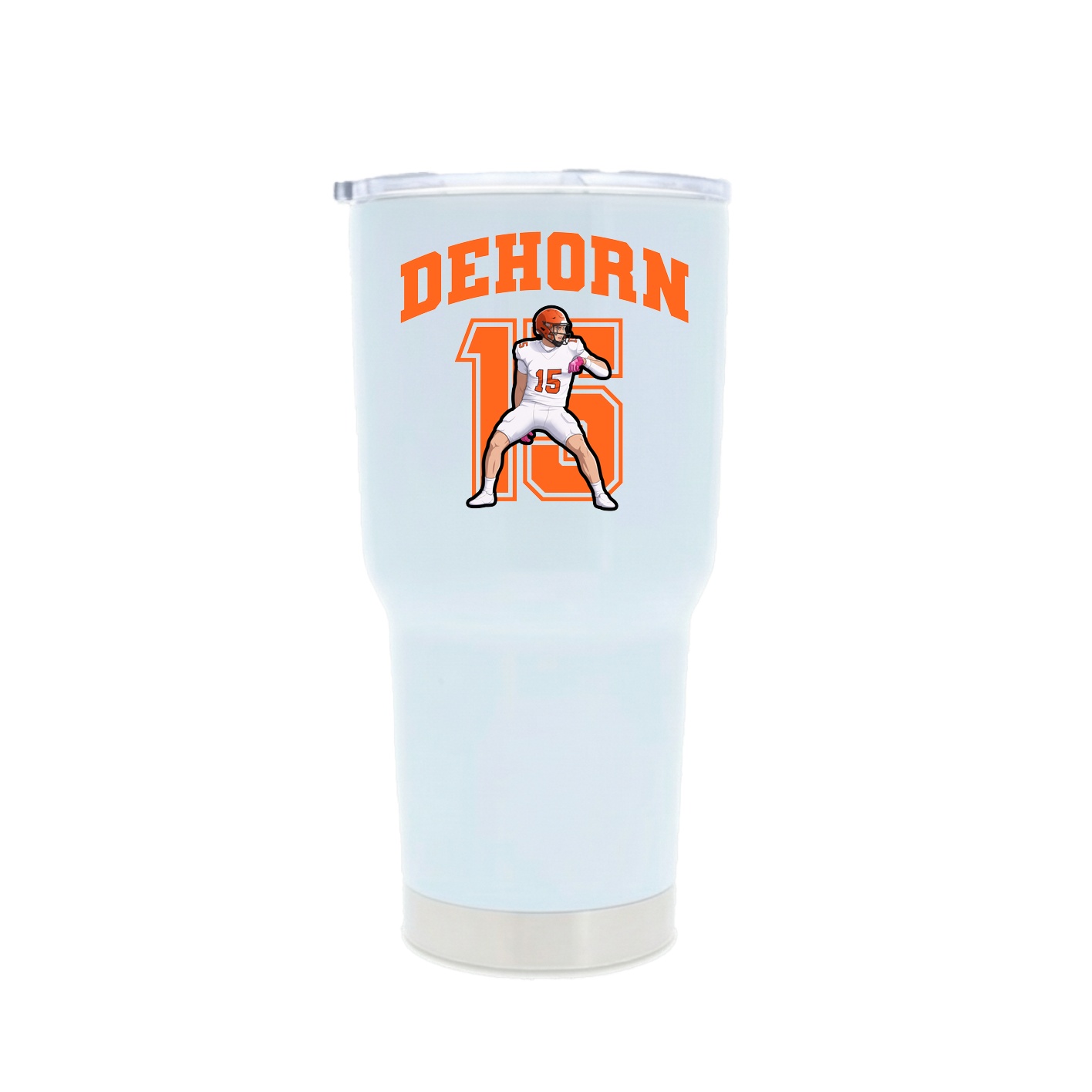 30oz Stainless Steel Tumbler — Number in White