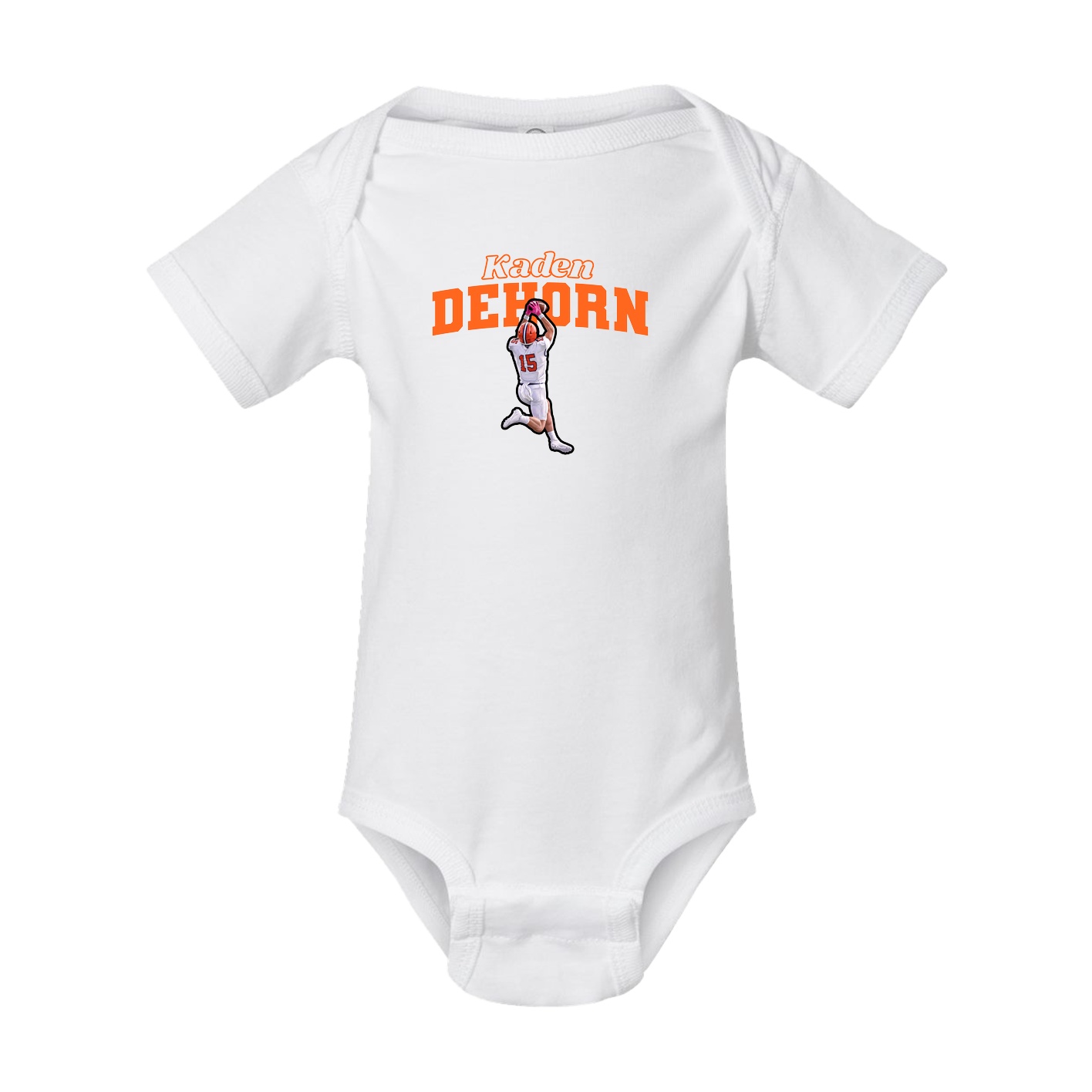 Baby Onesie — Name Arch in White