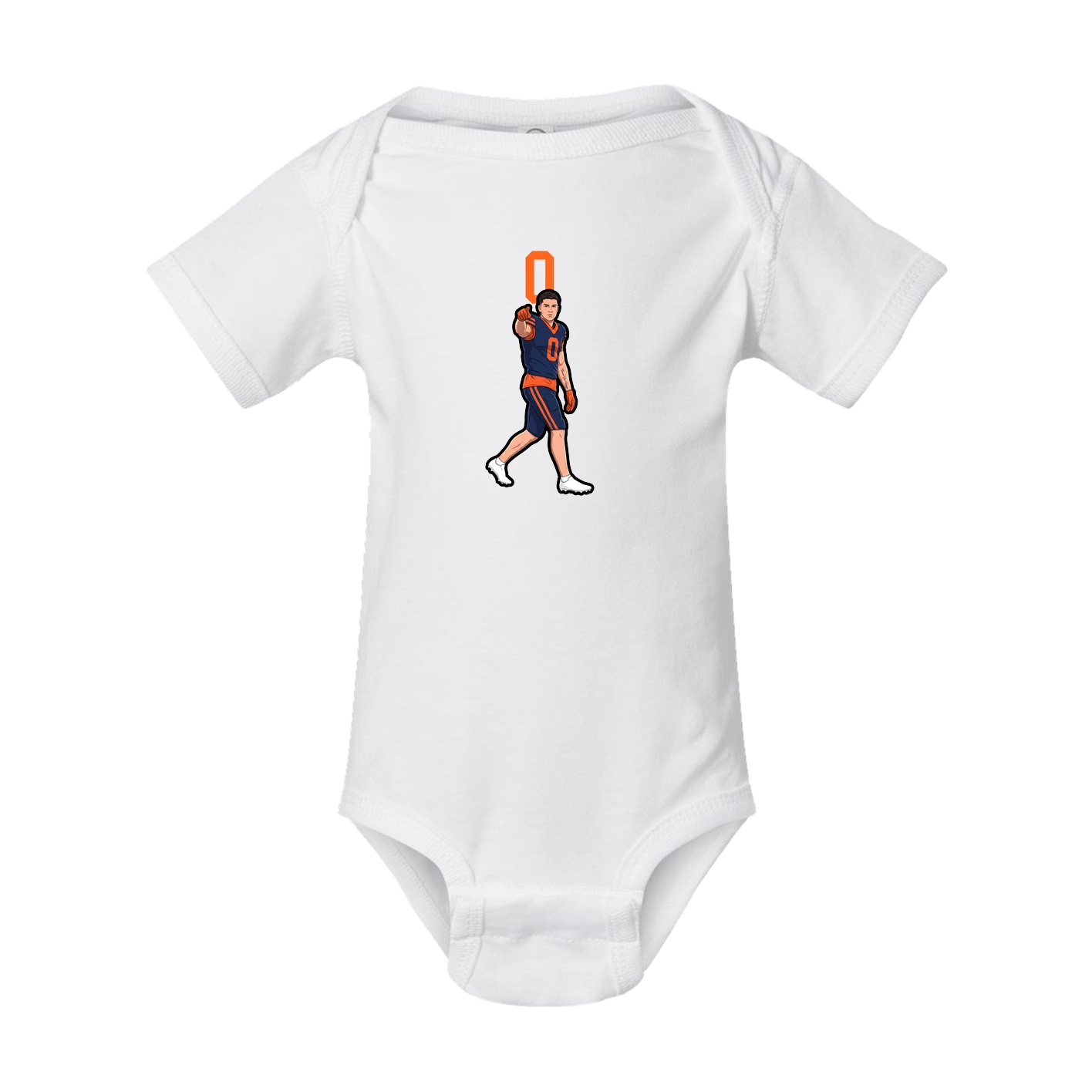 Baby Onesie — Number Top in White