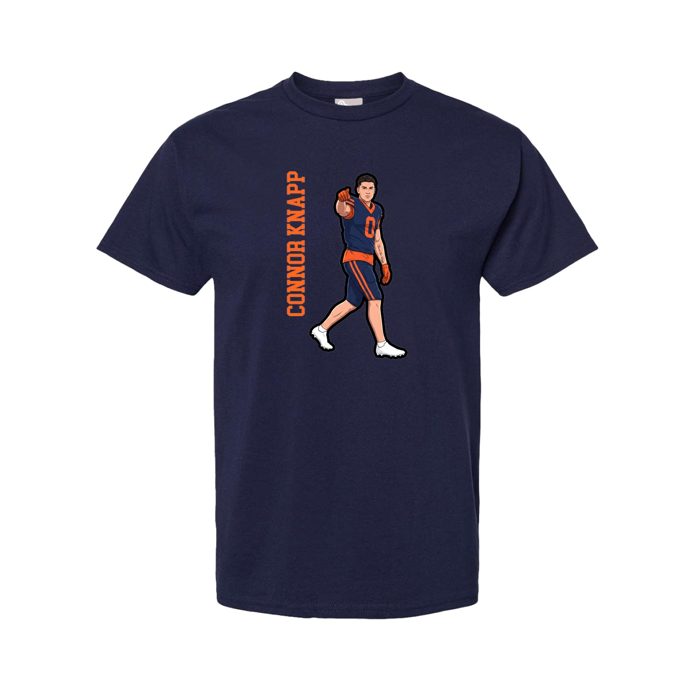 Youth Tee — Name Vertical in Navy