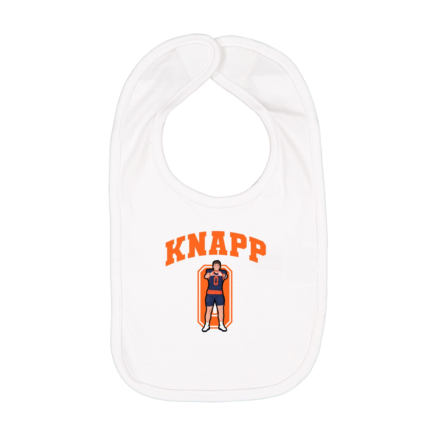 Infant Bib — Number in White