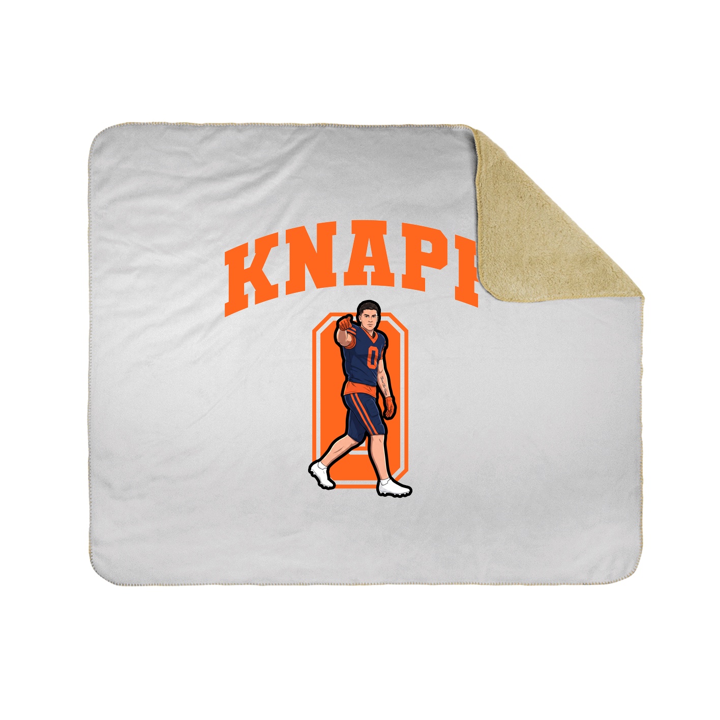 Throw Blanket — Number in White