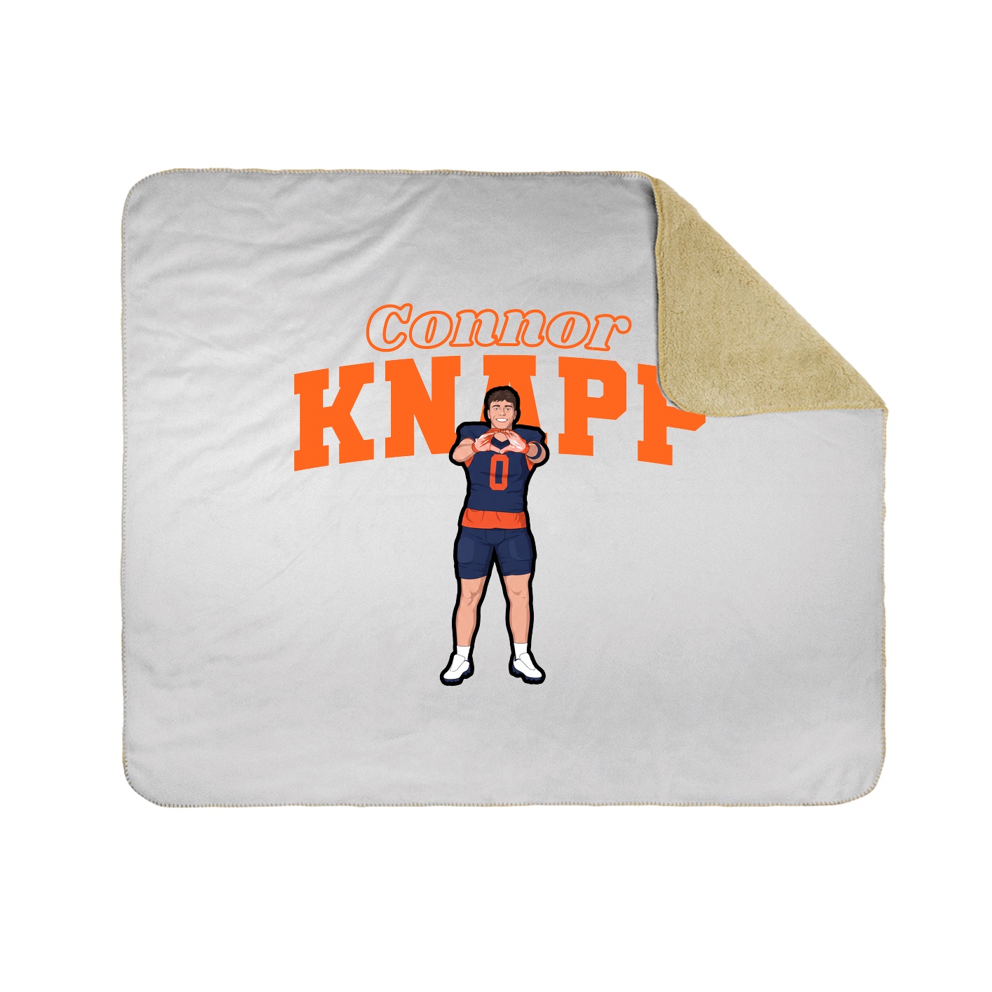Throw Blanket — Name Arch in White