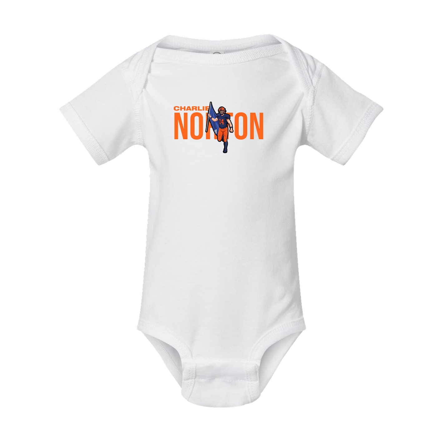 Baby Onesie — Player Name in White