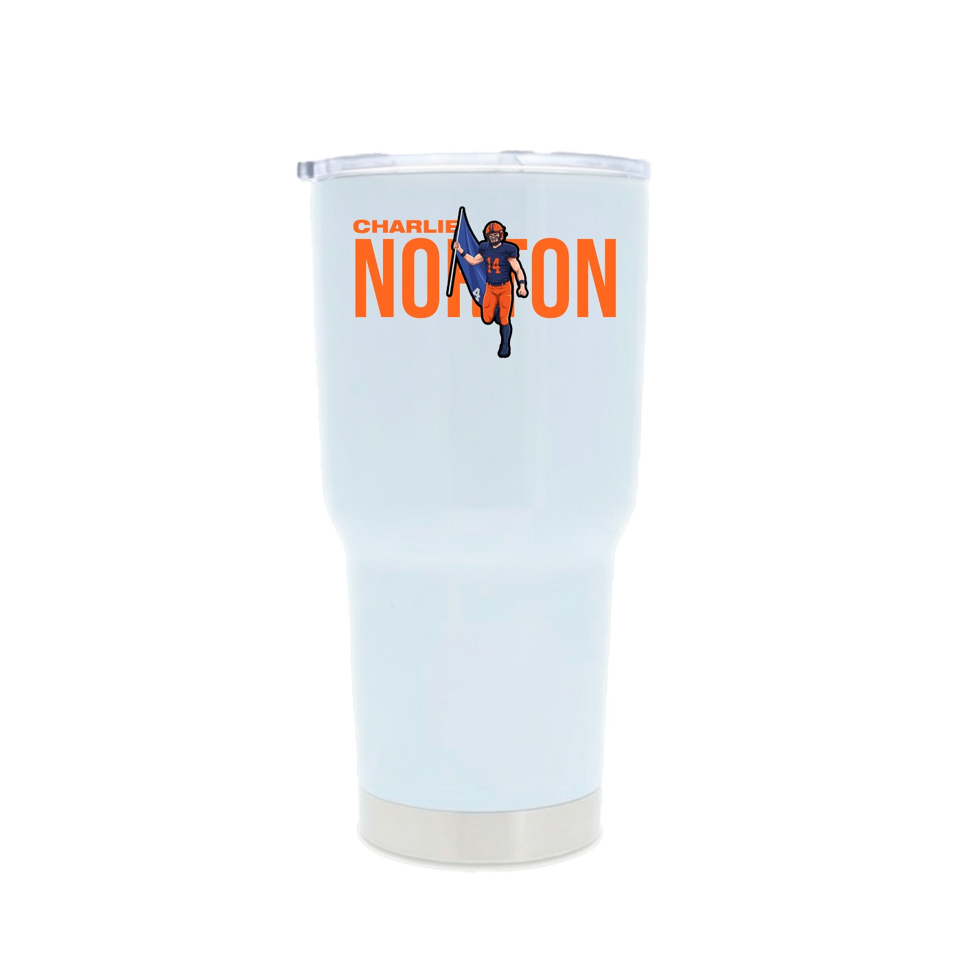 30oz Stainless Steel Tumbler — Player Name in White