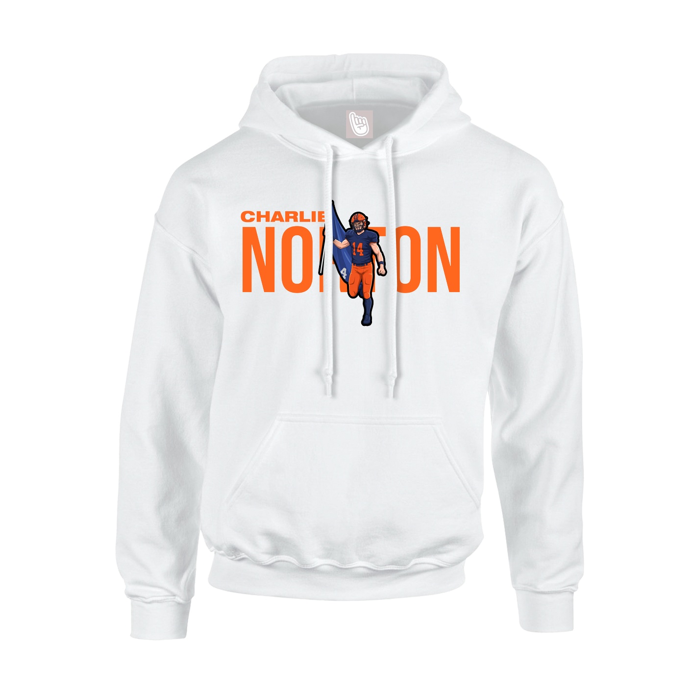 Youth Hoodie — Player Name in White
