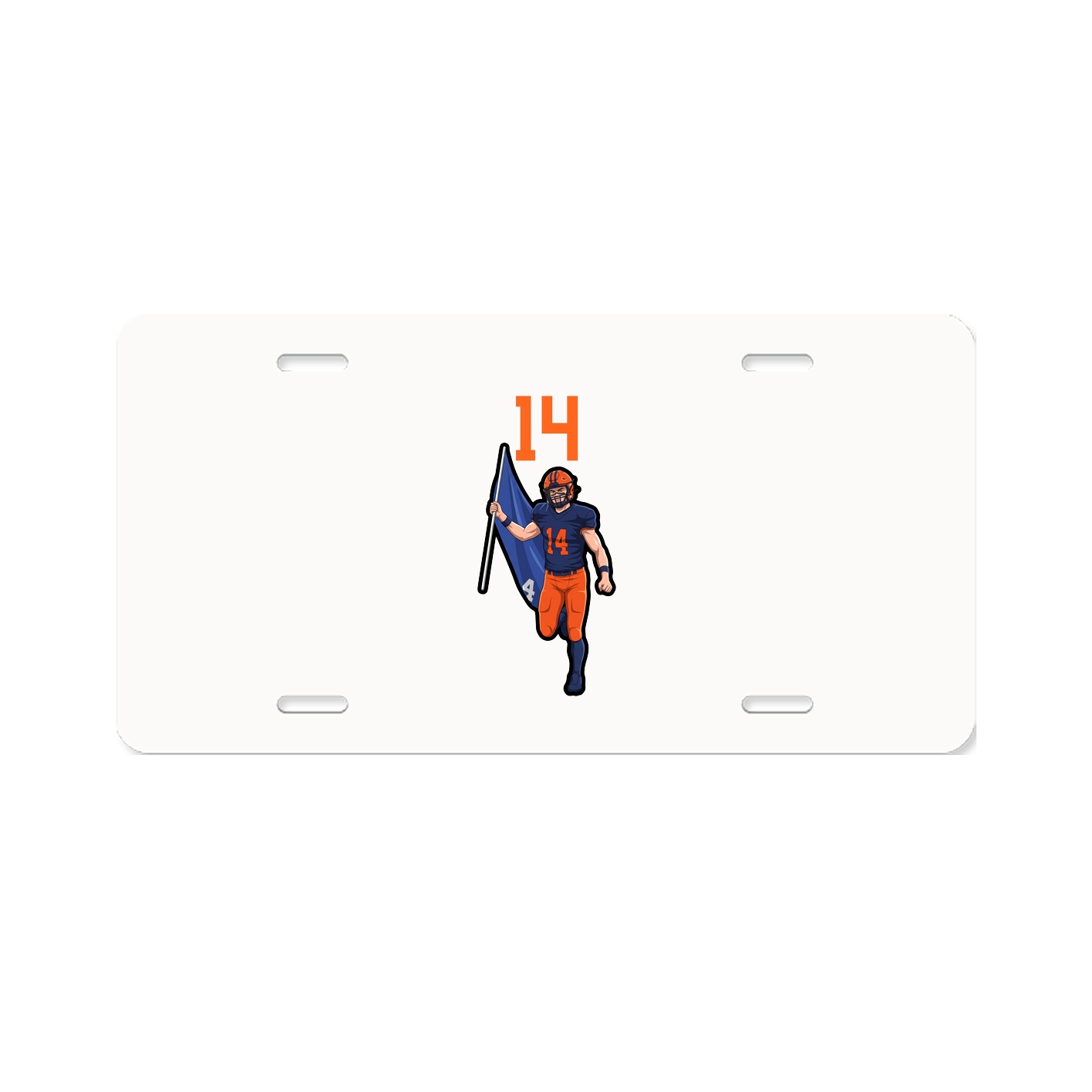 License Plate — Number Top in Classic