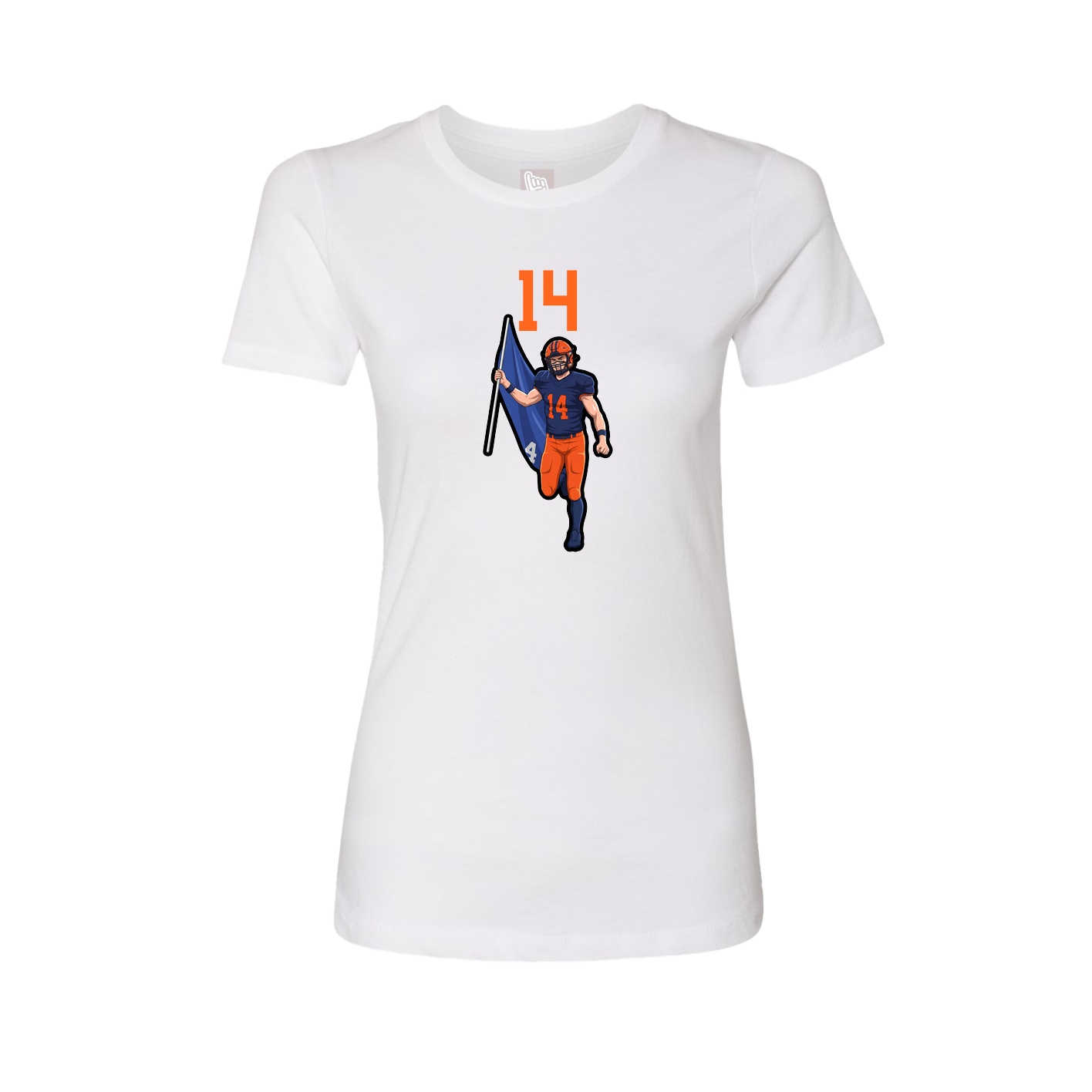 Fitted Women's Tee — Number Top in White
