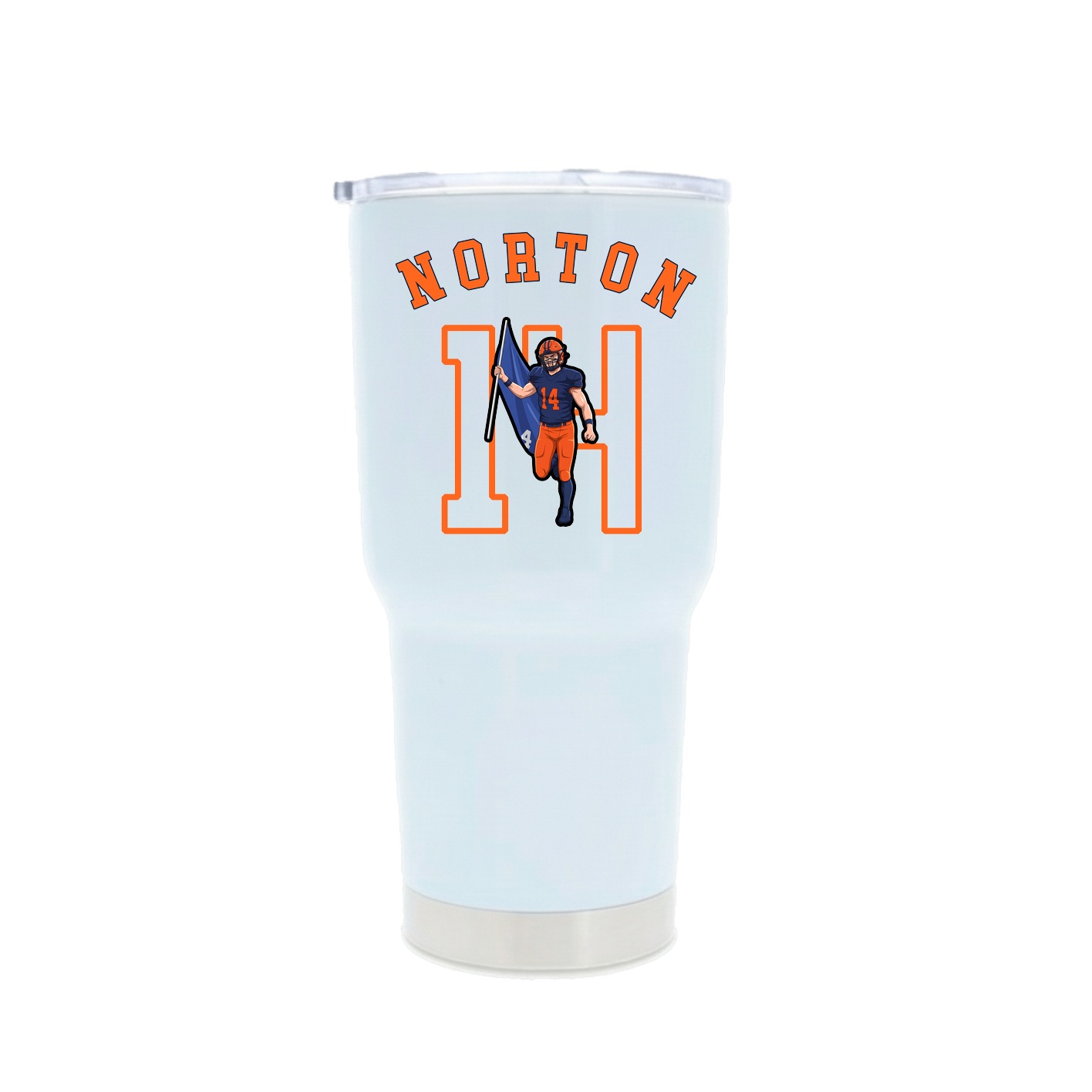 30oz Stainless Steel Tumbler — Shirsey Arch in White