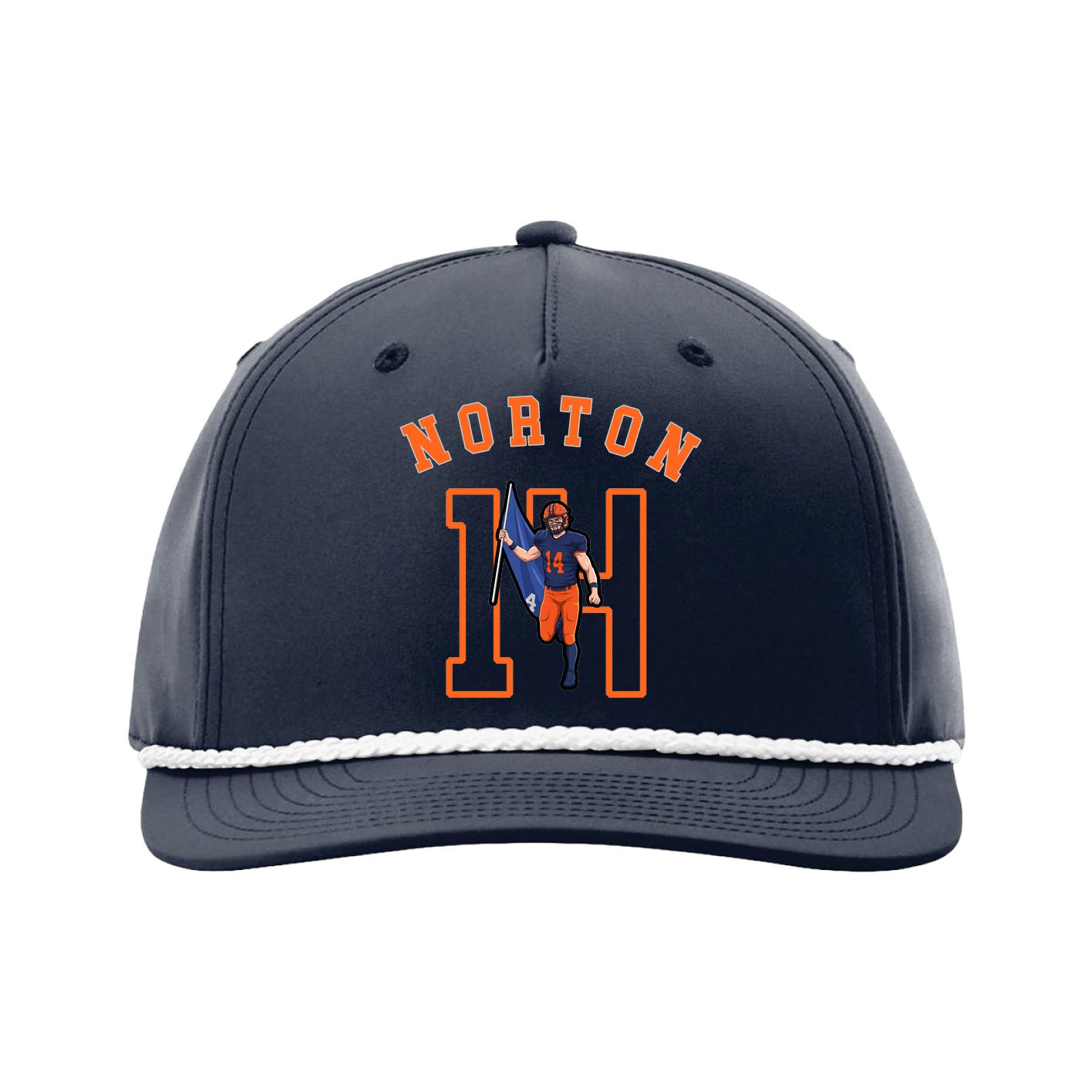 Five-Panel Classic Rope Cap — Shirsey Arch in Navy