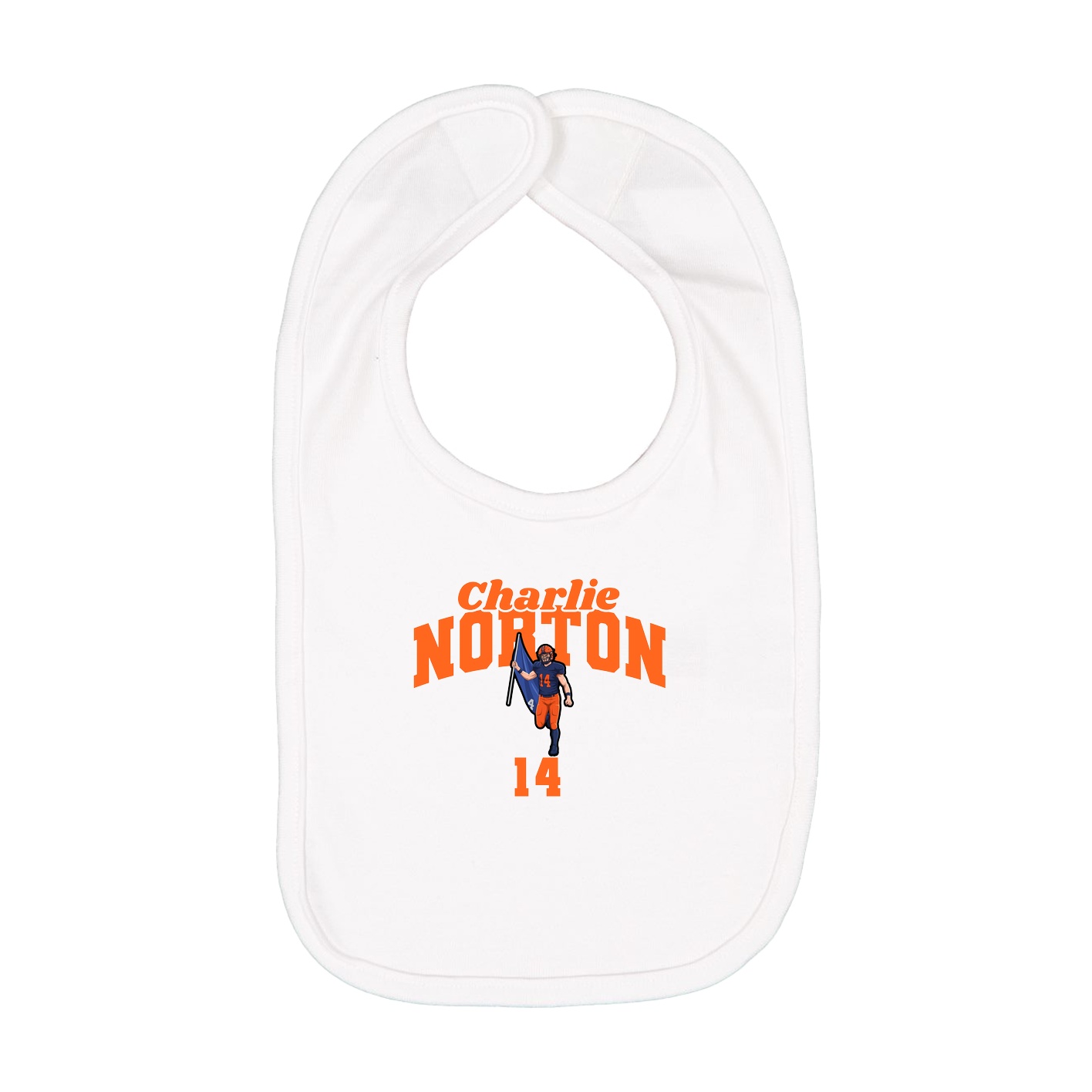 Infant Bib — Signature Arch in White
