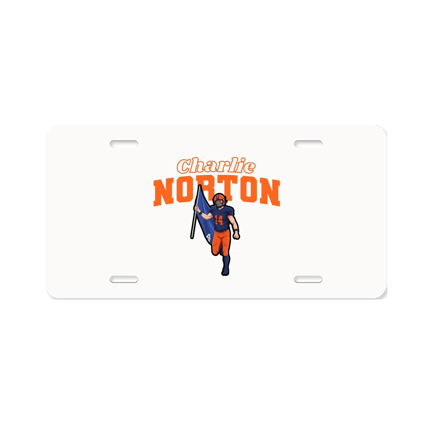 License Plate — Name Arch in Classic