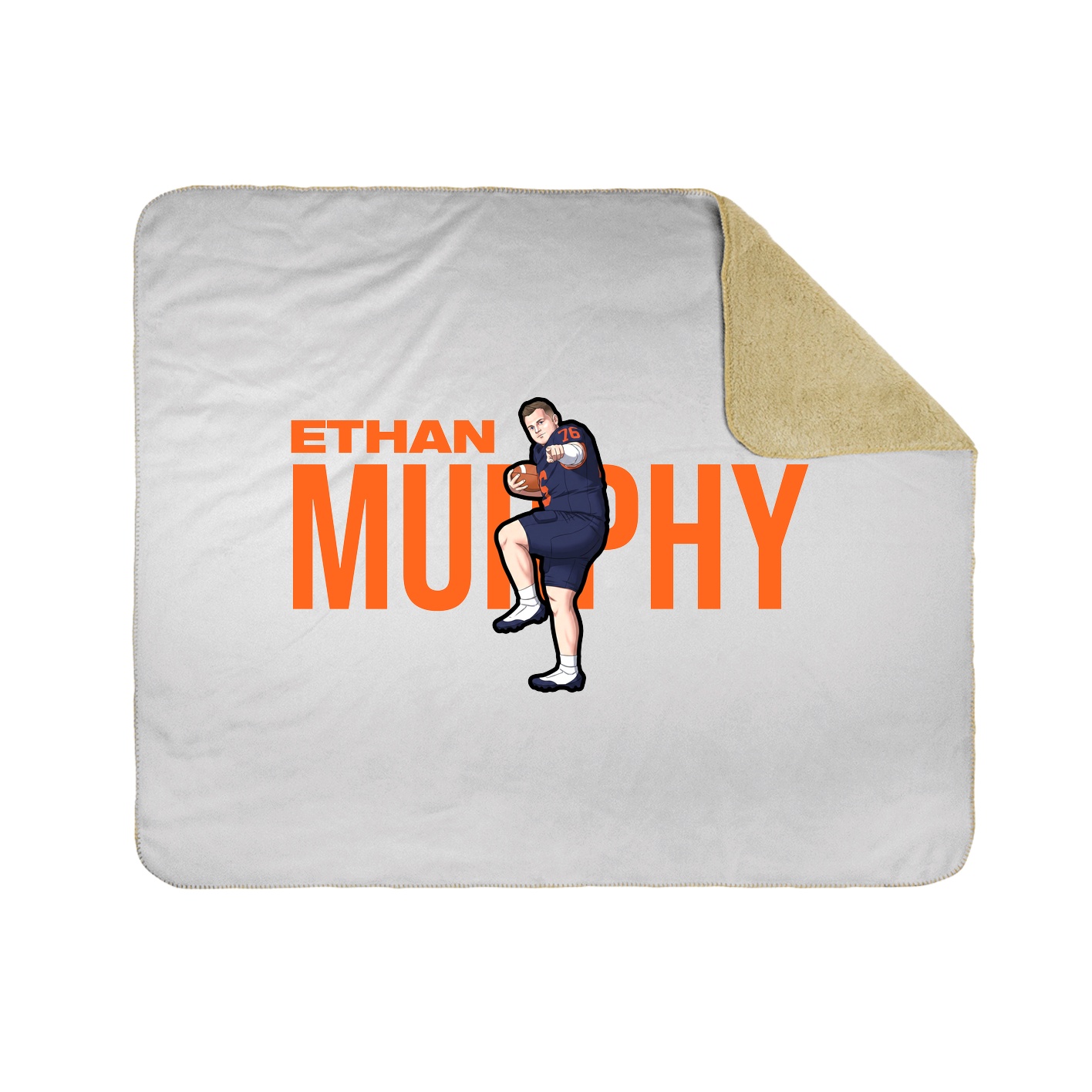 Throw Blanket — Player Name in White