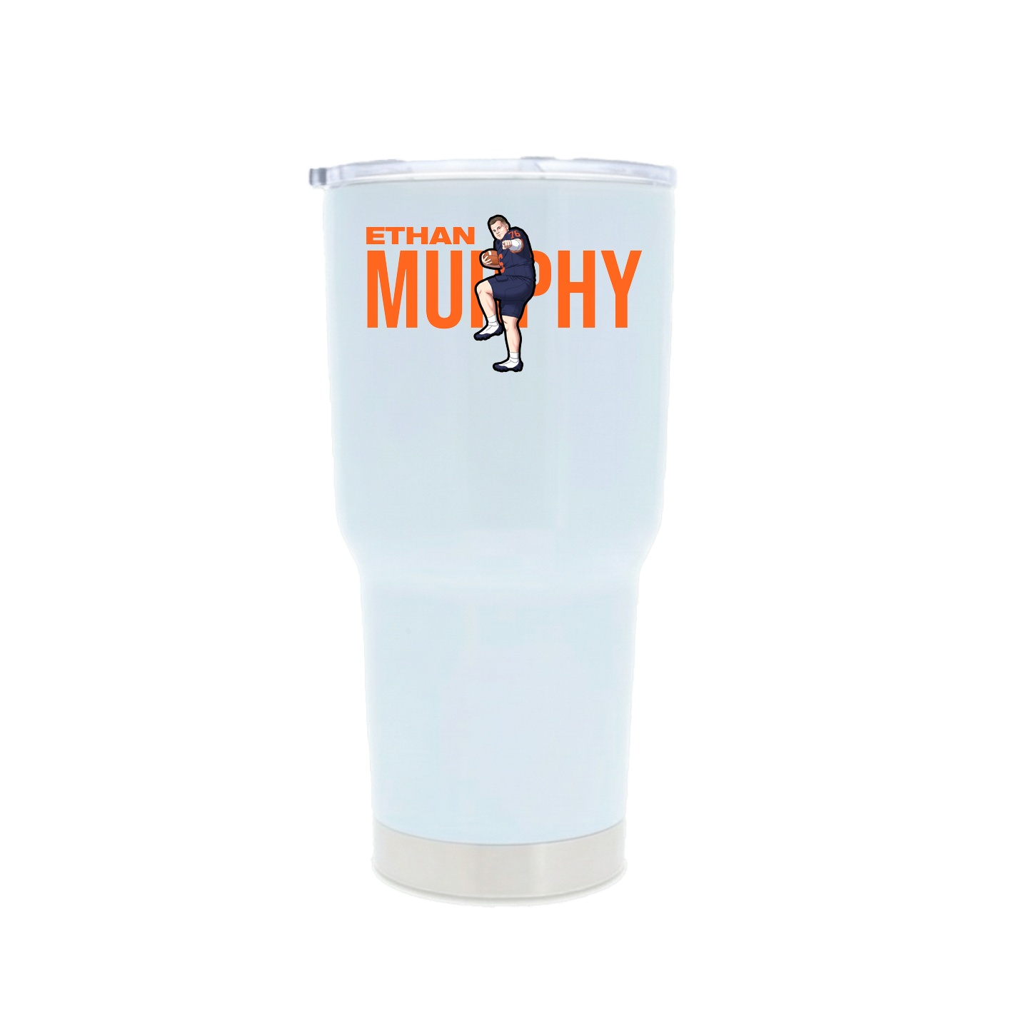 30oz Stainless Steel Tumbler — Player Name in White
