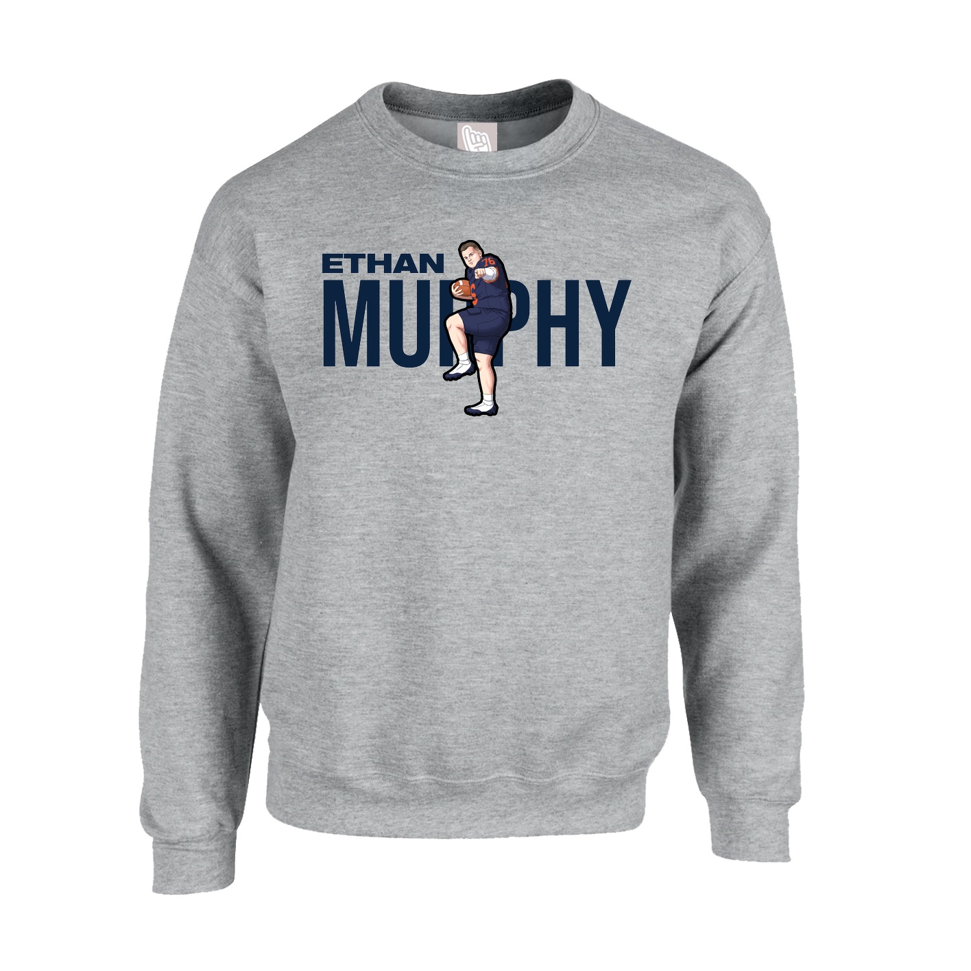 Fleece Crew — Player Name in Grey