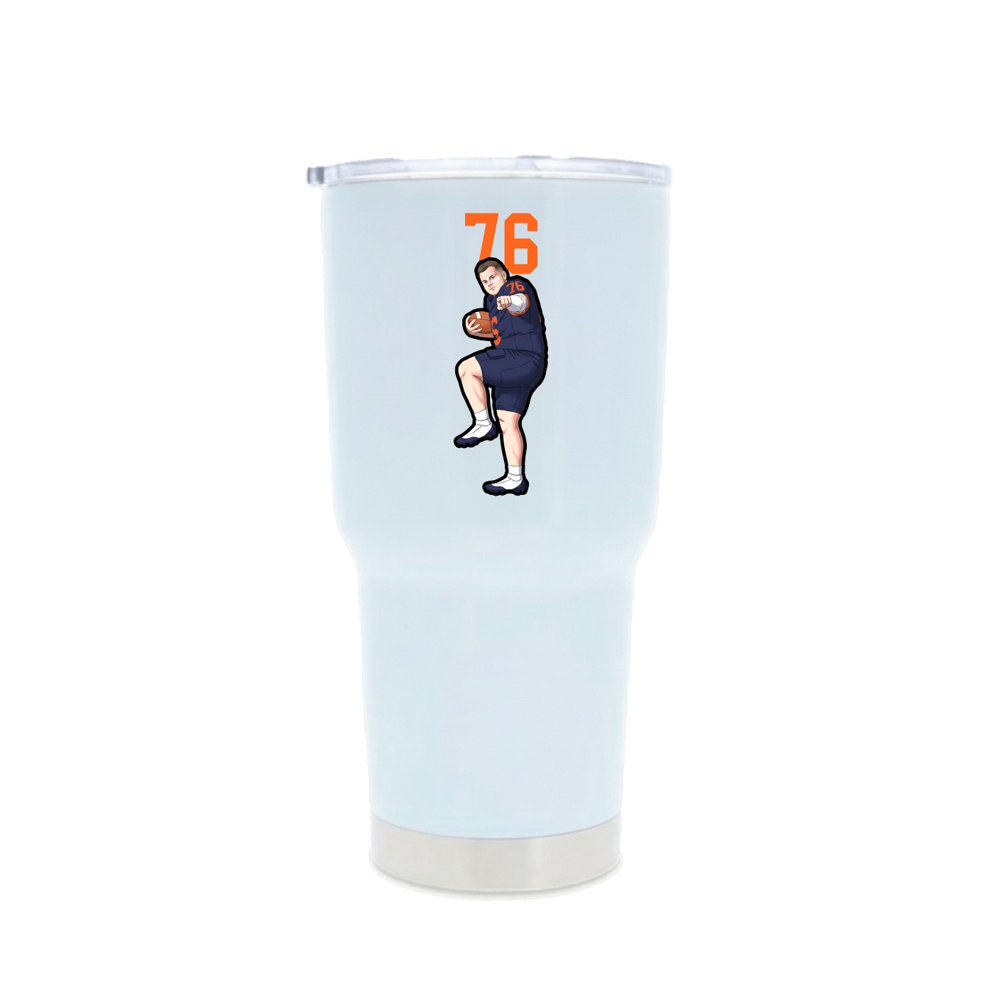 30oz Stainless Steel Tumbler — Number Top in White
