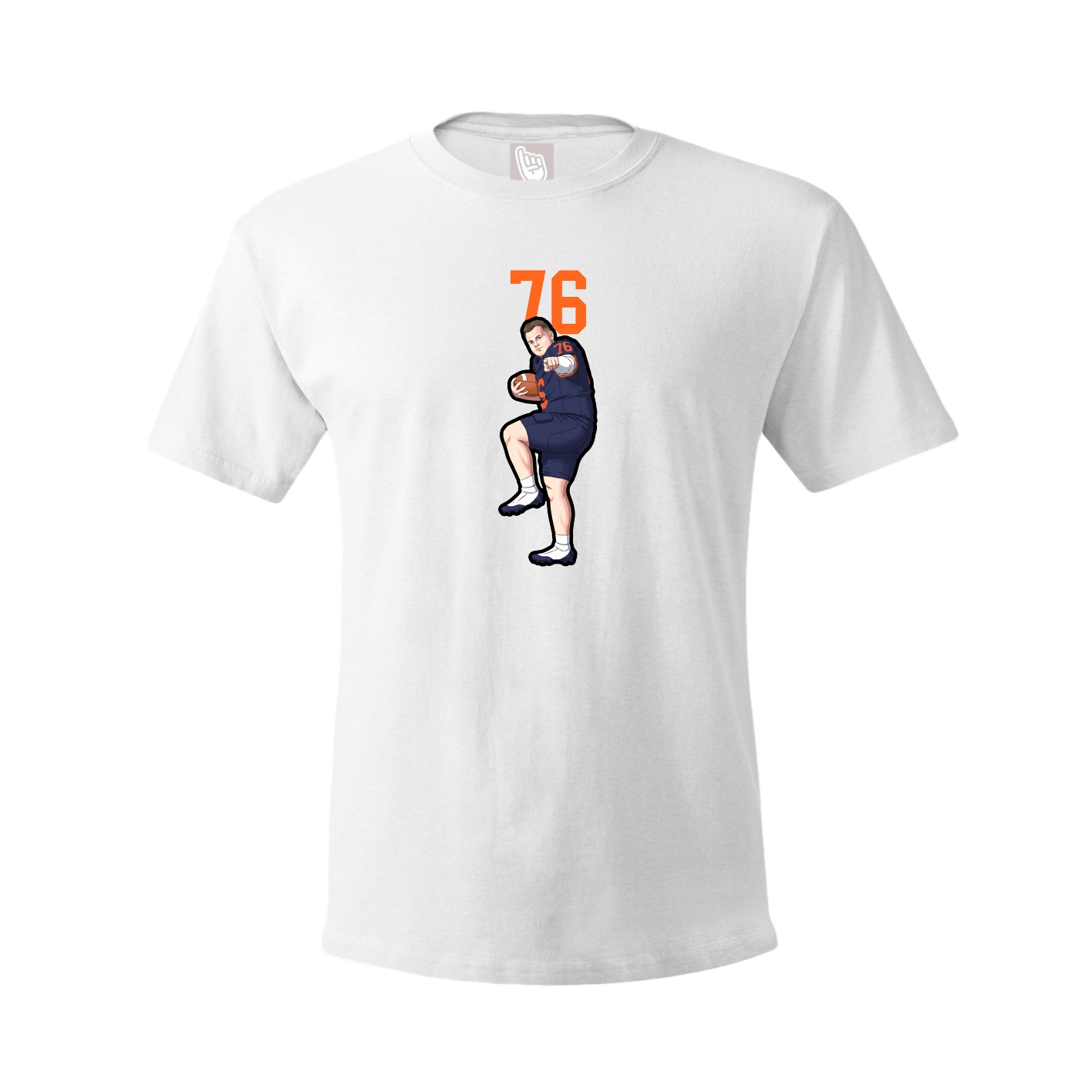 Youth Tee — Number Top in White