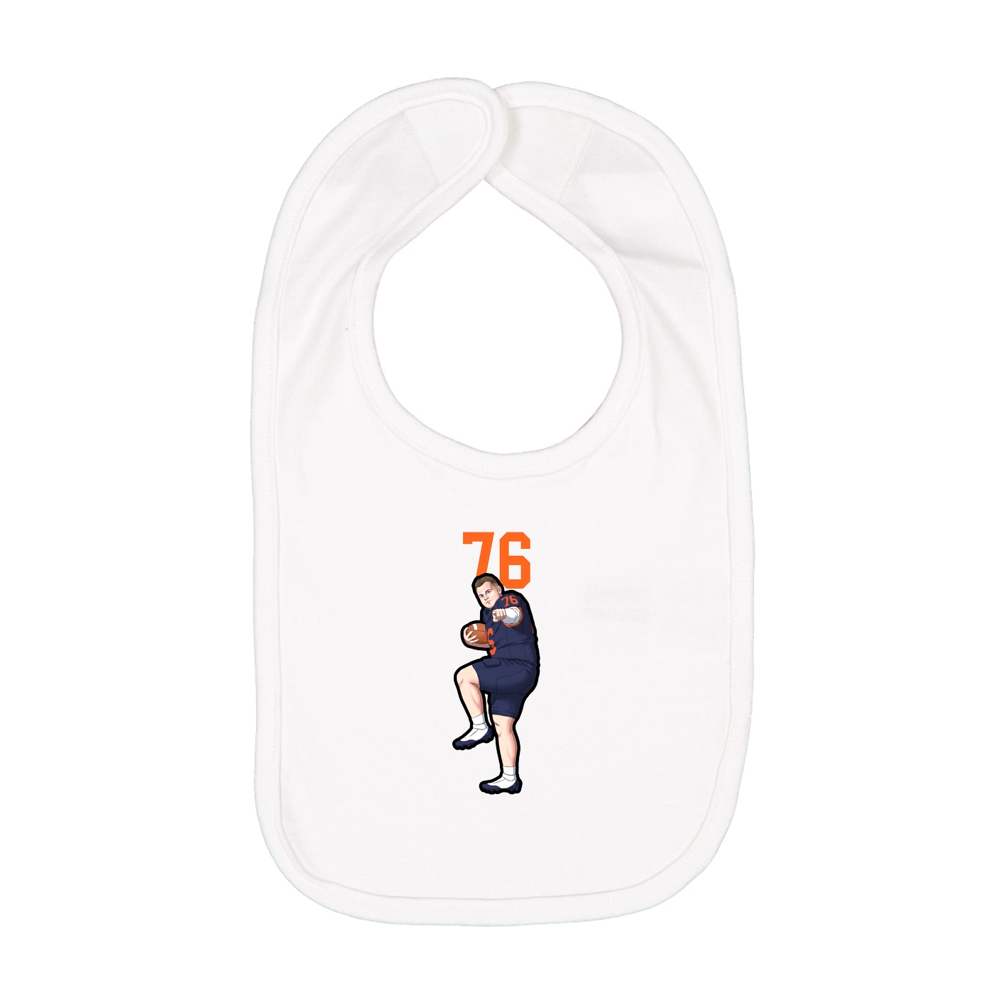 Infant Bib — Number Top in White