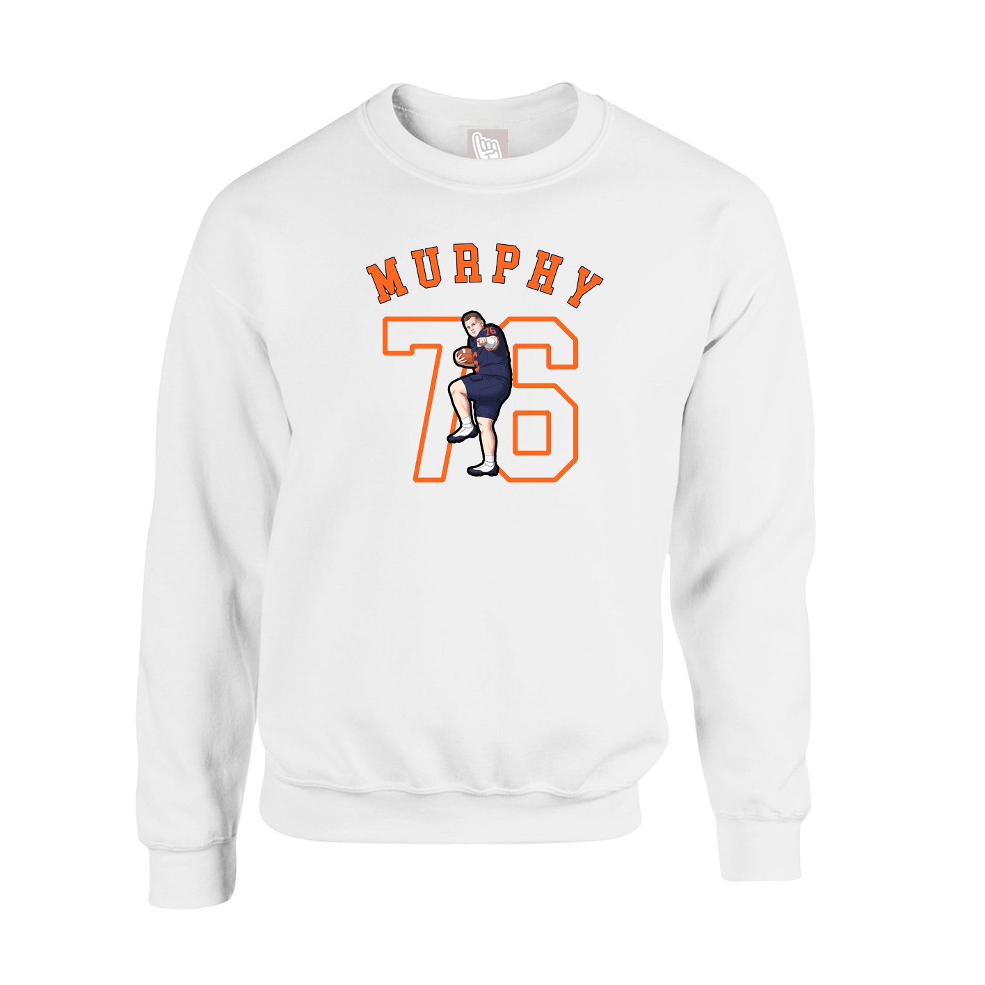 Fleece Crew — Shirsey Arch in White