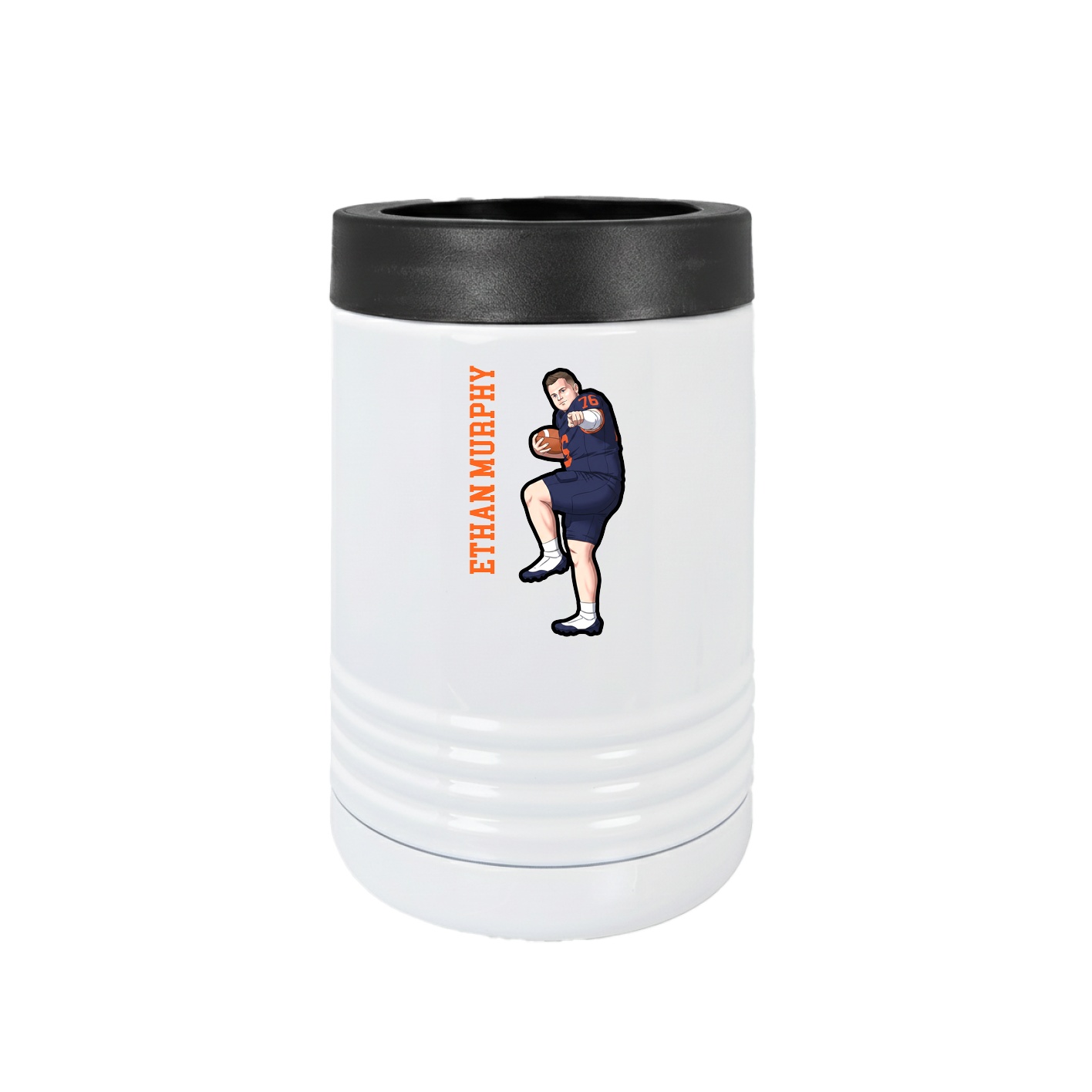 Beverage Holder — Name Vertical in White