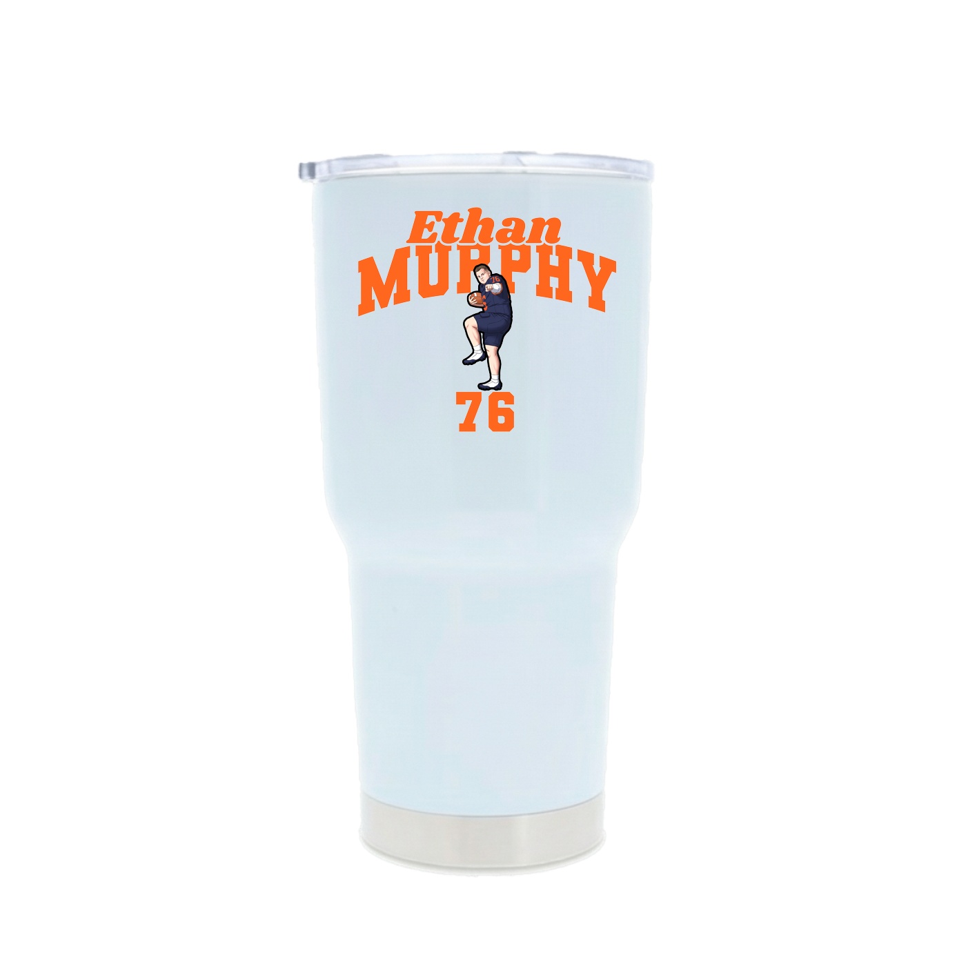 30oz Stainless Steel Tumbler — Signature Arch in White