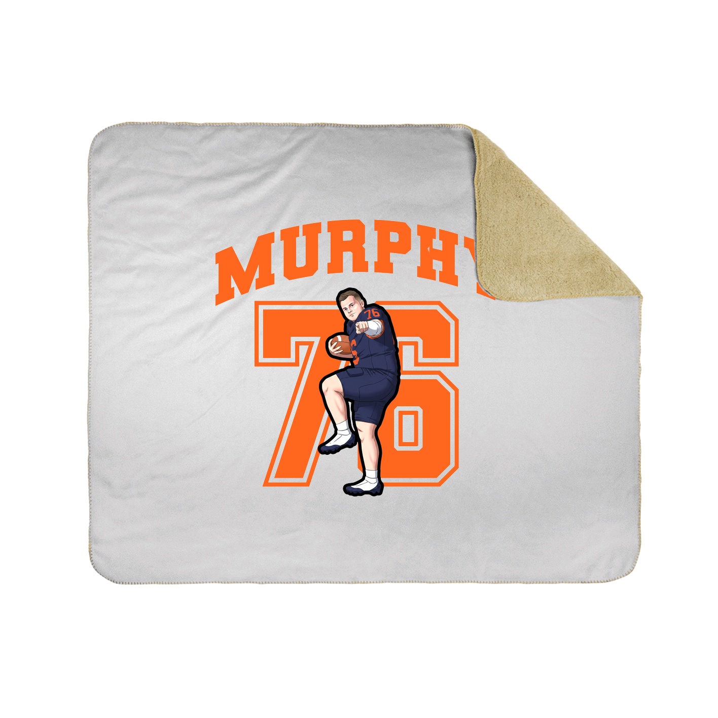 Throw Blanket — Number in White