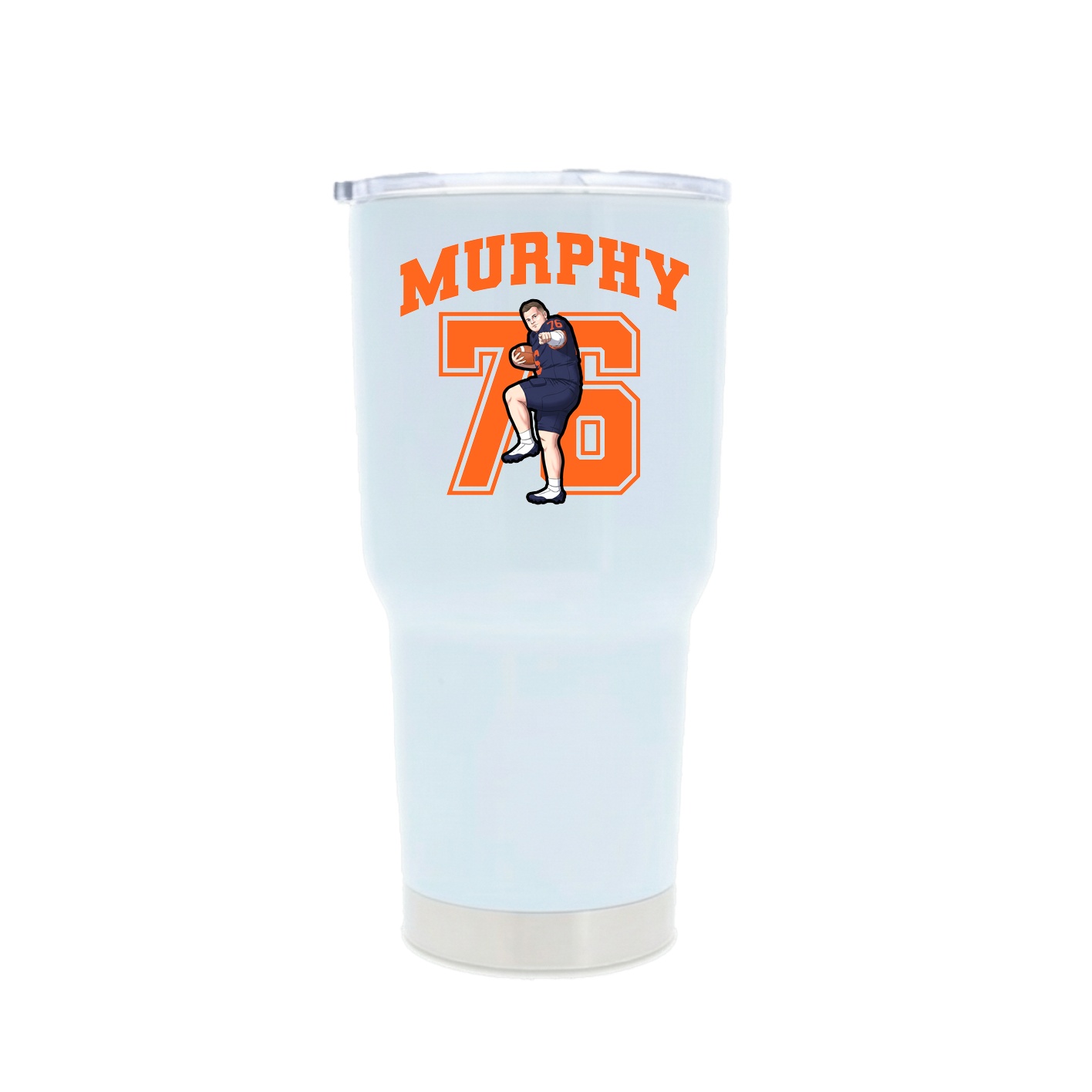 30oz Stainless Steel Tumbler — Number in White