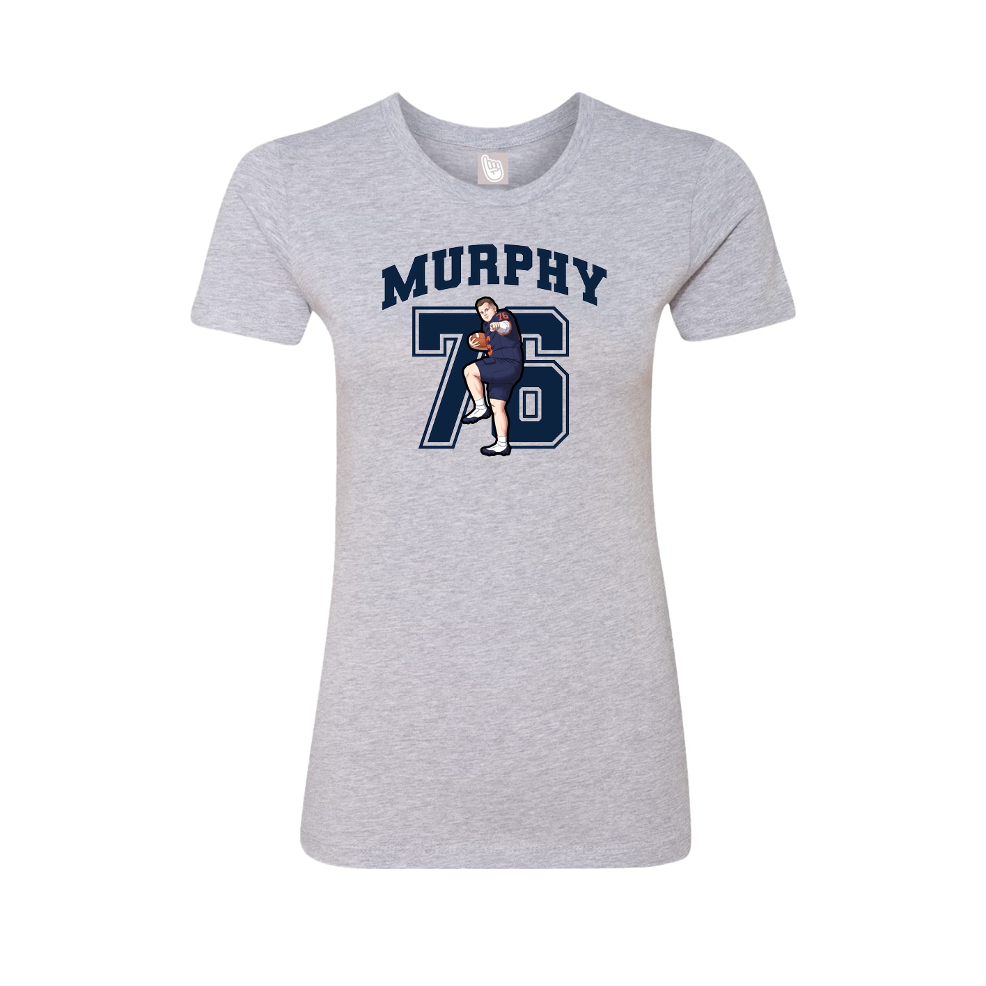 Fitted Women's Tee — Number in Grey