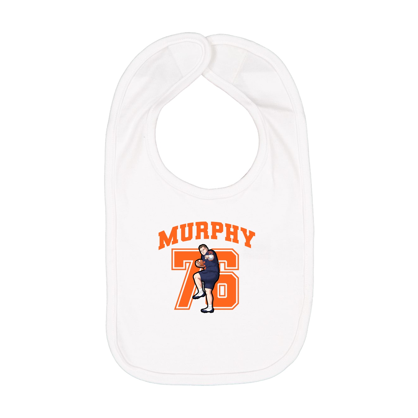 Infant Bib — Number in White
