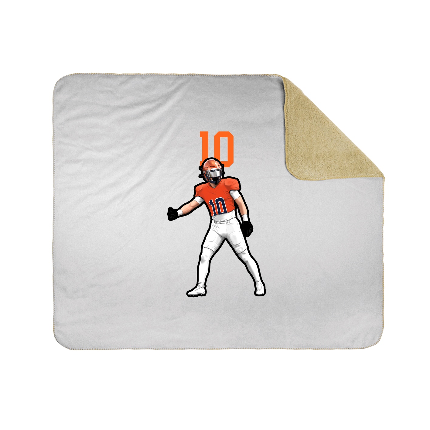 Throw Blanket — Number Top in White