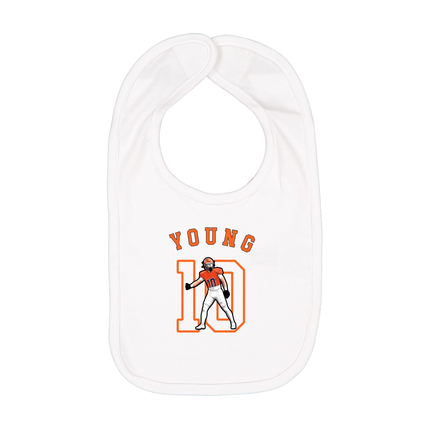 Infant Bib — Shirsey Arch in White