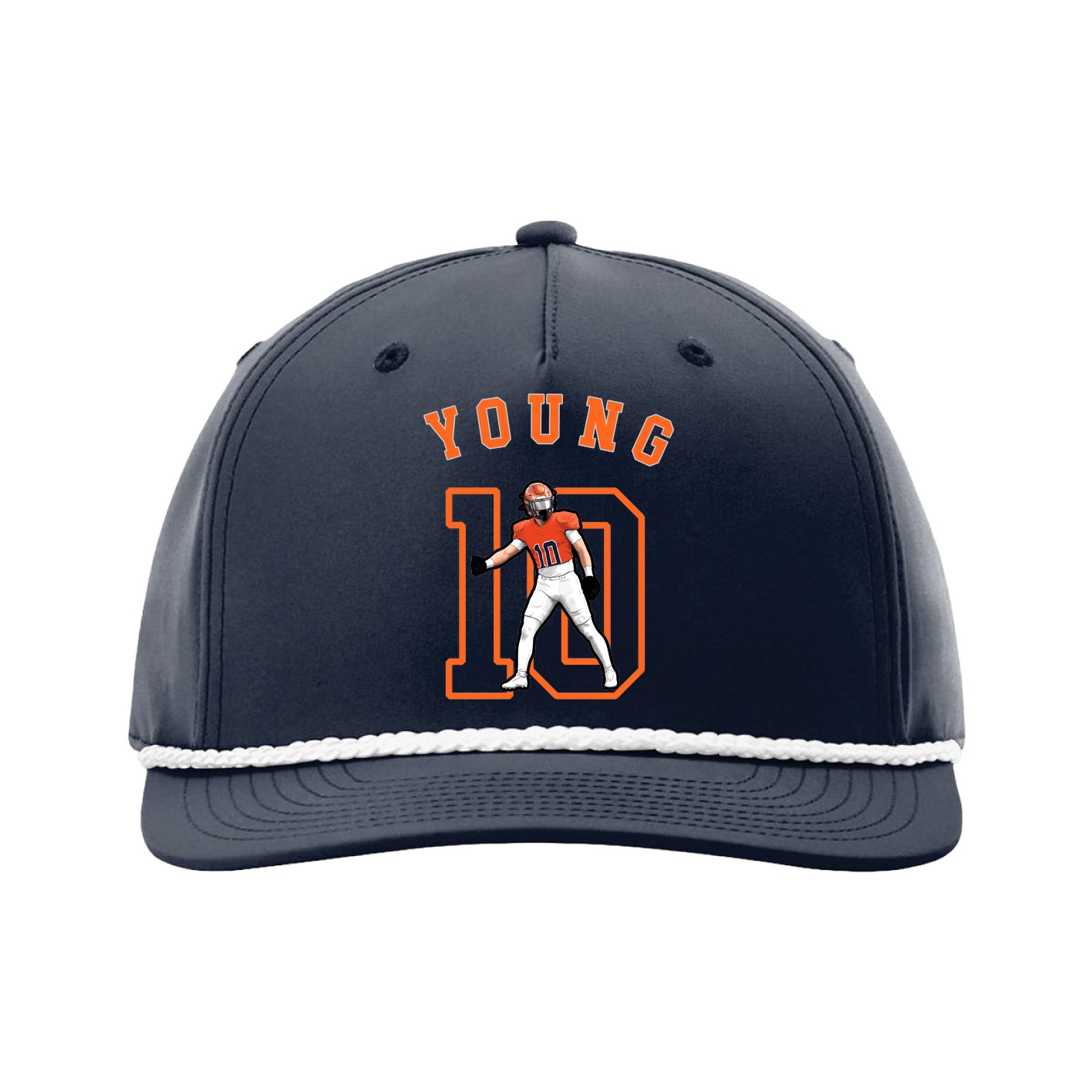 Five-Panel Classic Rope Cap — Shirsey Arch in Navy