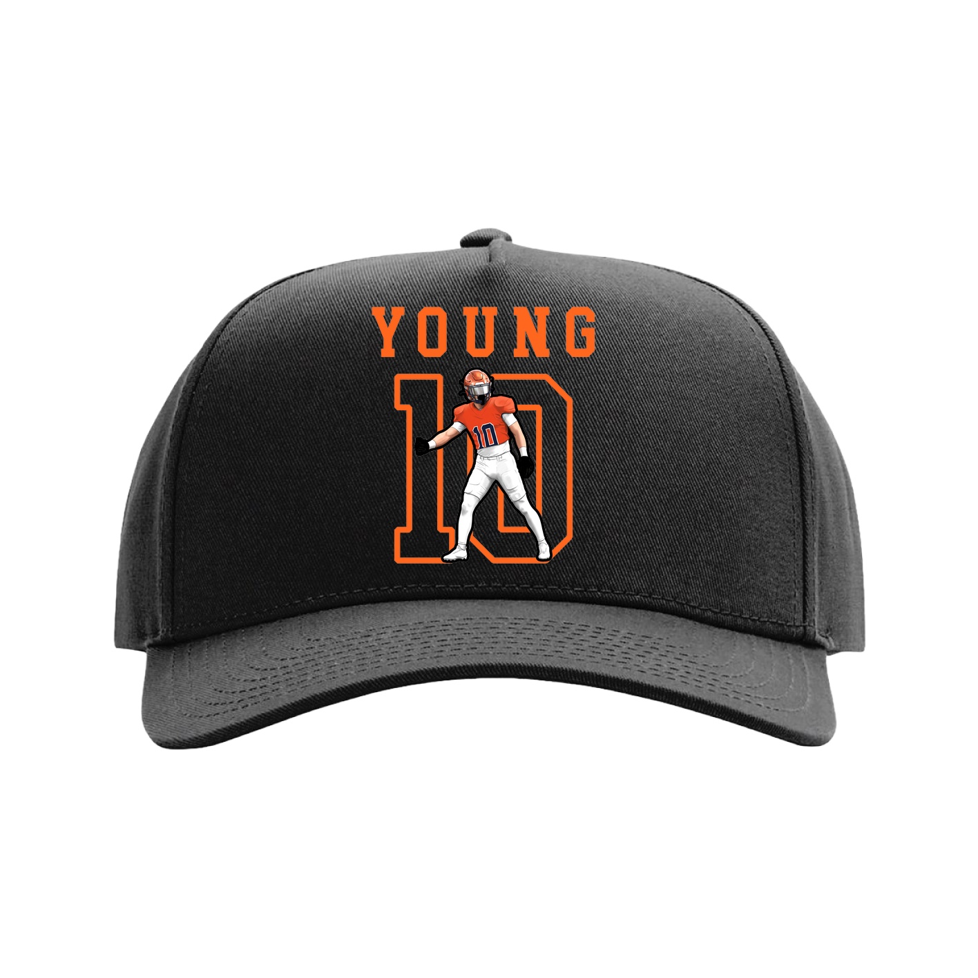 Full Fabric Five-Panel Champ Cap — Shirsey in Black