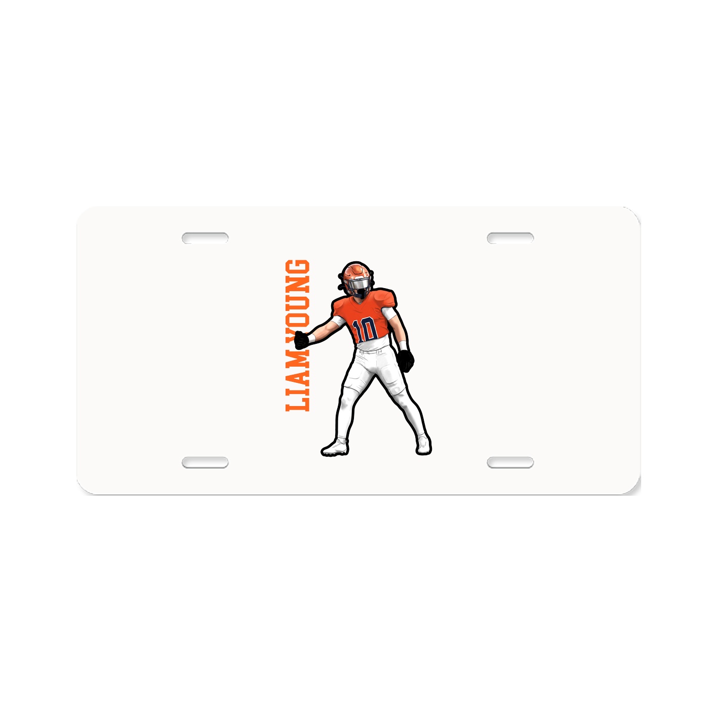 License Plate — Name Vertical in Classic