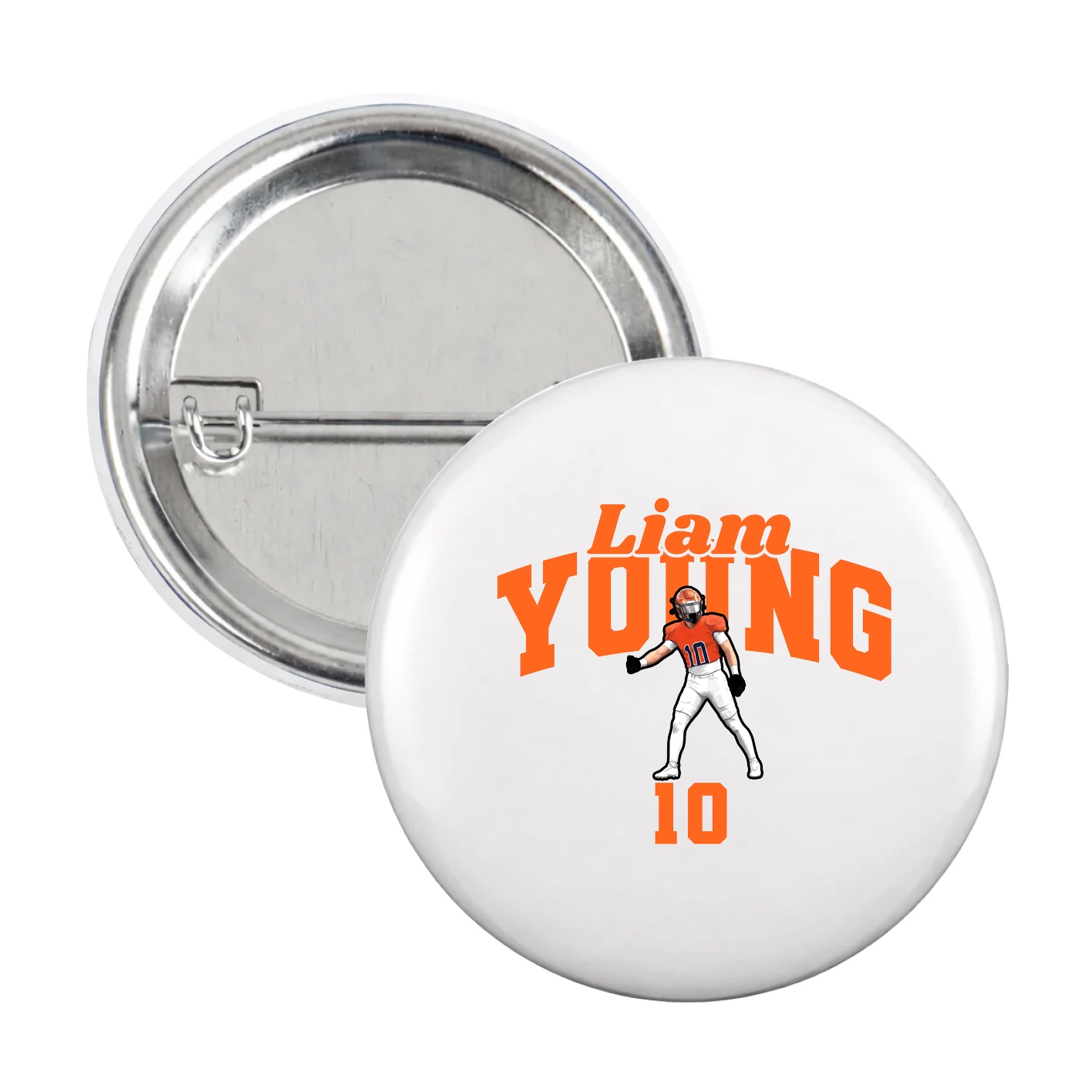 Game Day Button — Signature Arch in White