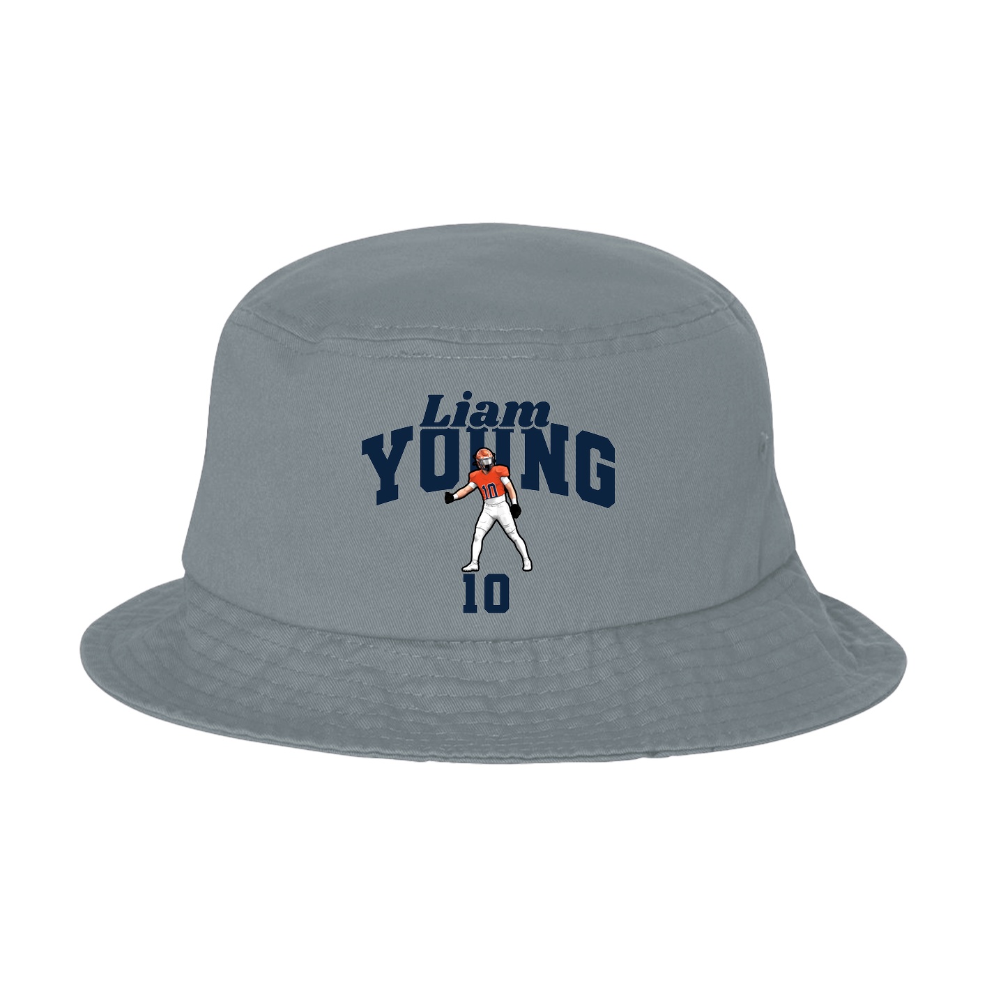 Bucket Cap — Signature Arch in Grey