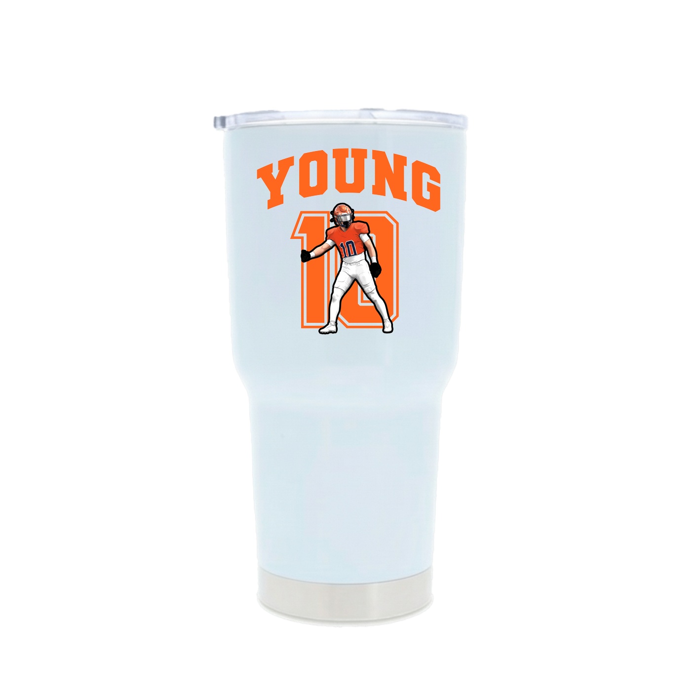 30oz Stainless Steel Tumbler — Number in White