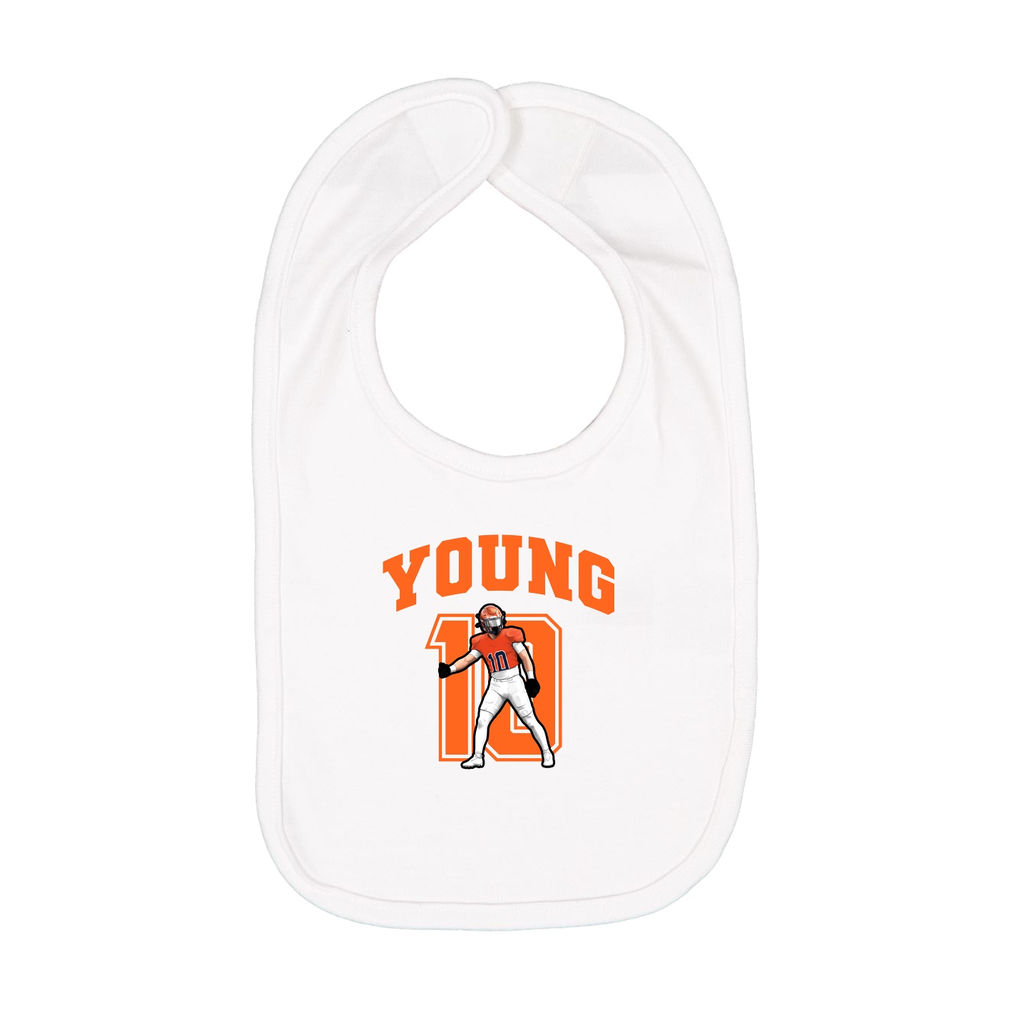 Infant Bib — Number in White