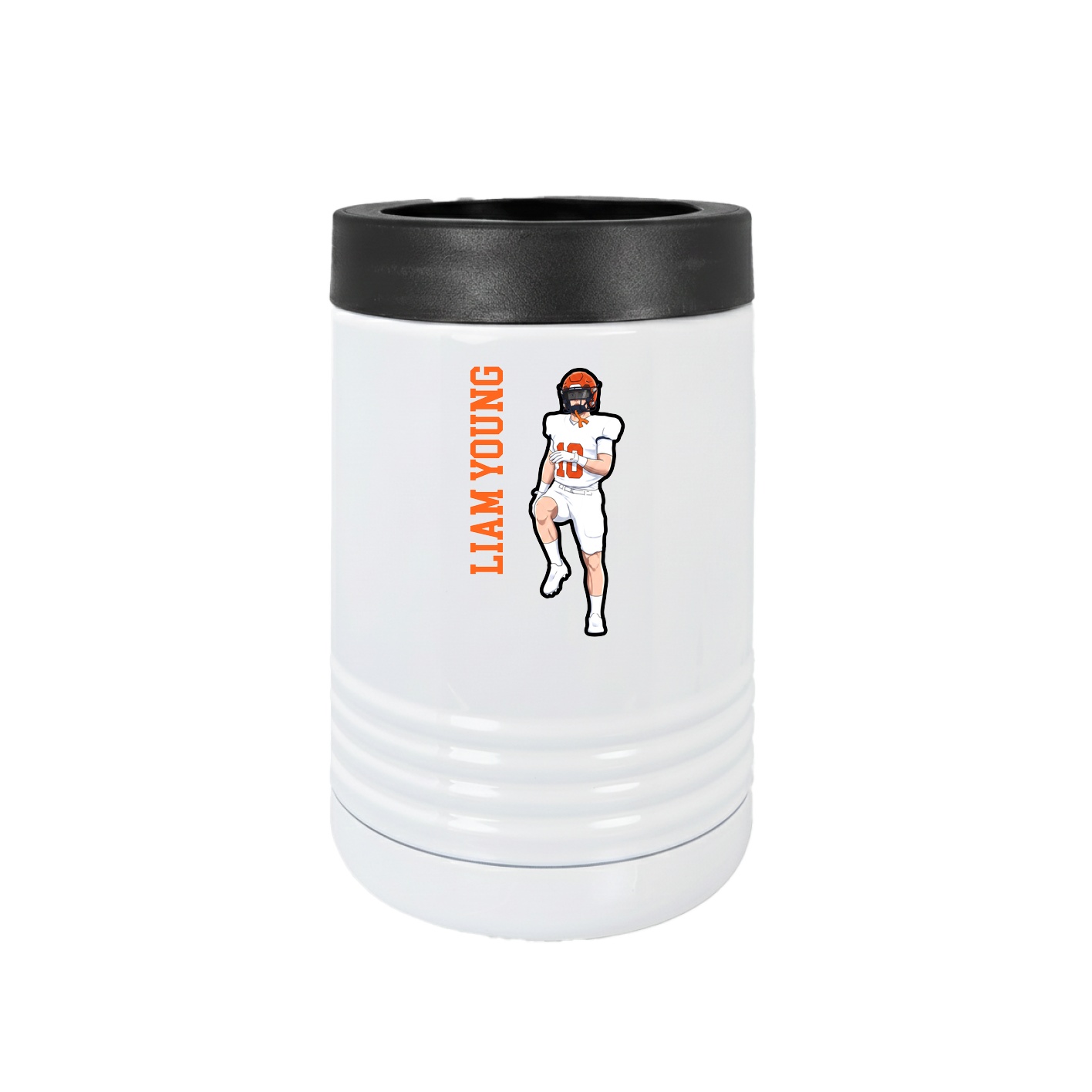 Beverage Holder — Name Vertical in White