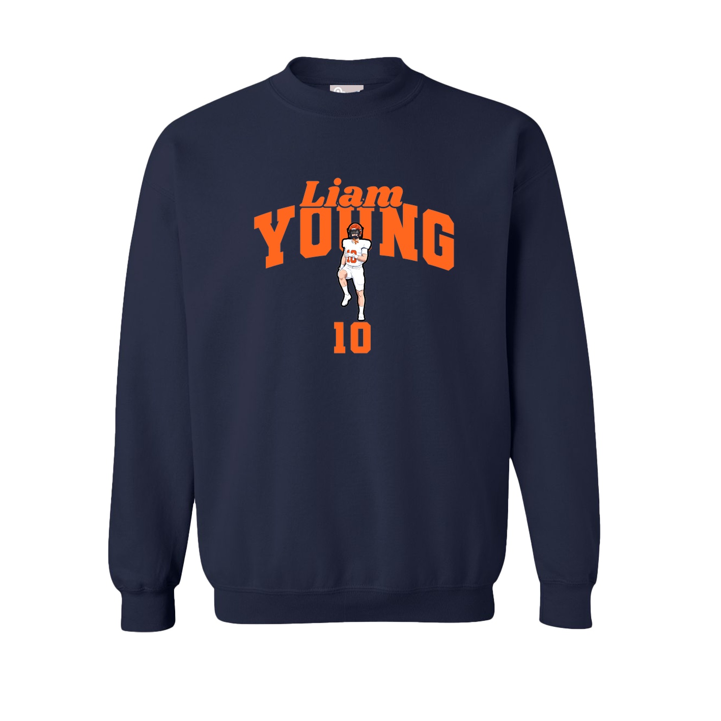 Fleece Crew — Signature Arch in Navy