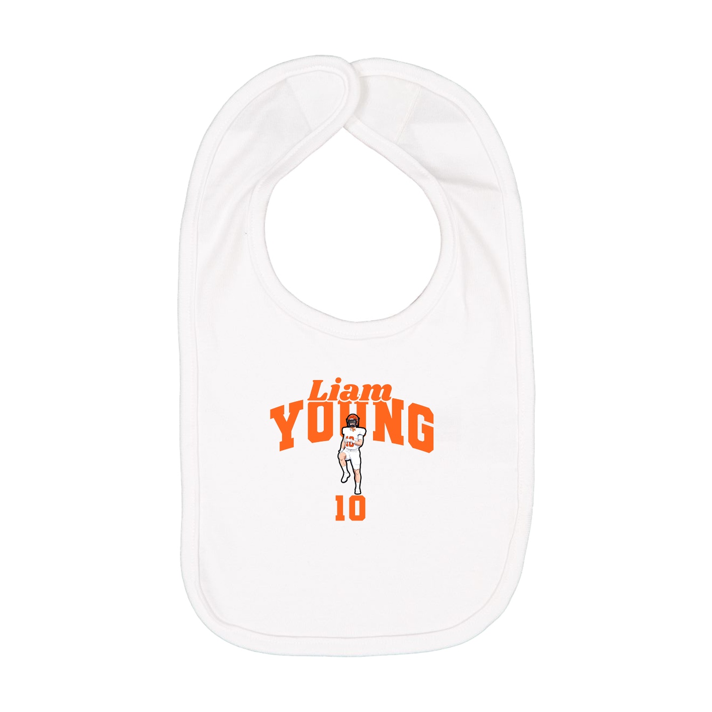 Infant Bib — Signature Arch in White
