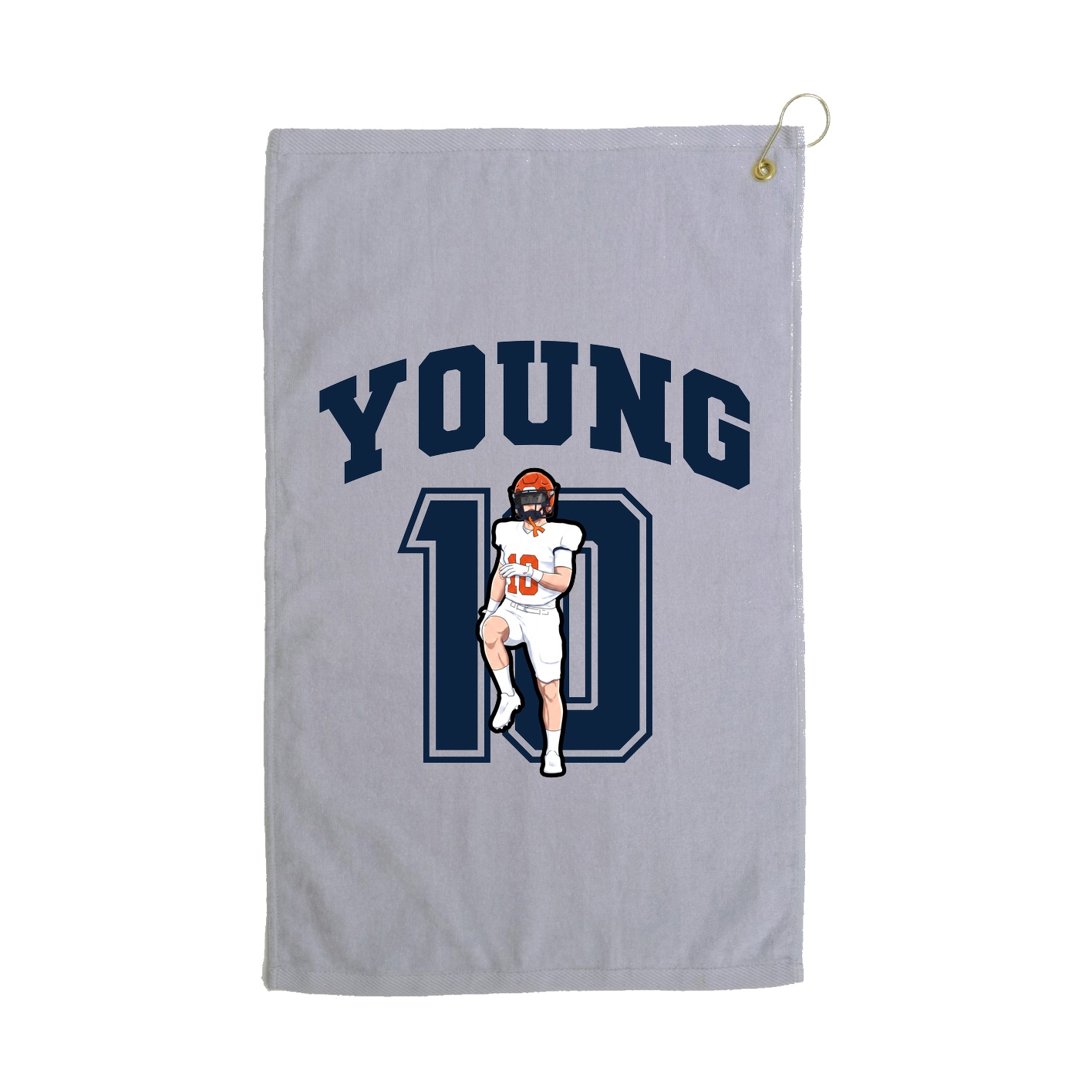Golf Towel — Number in Grey