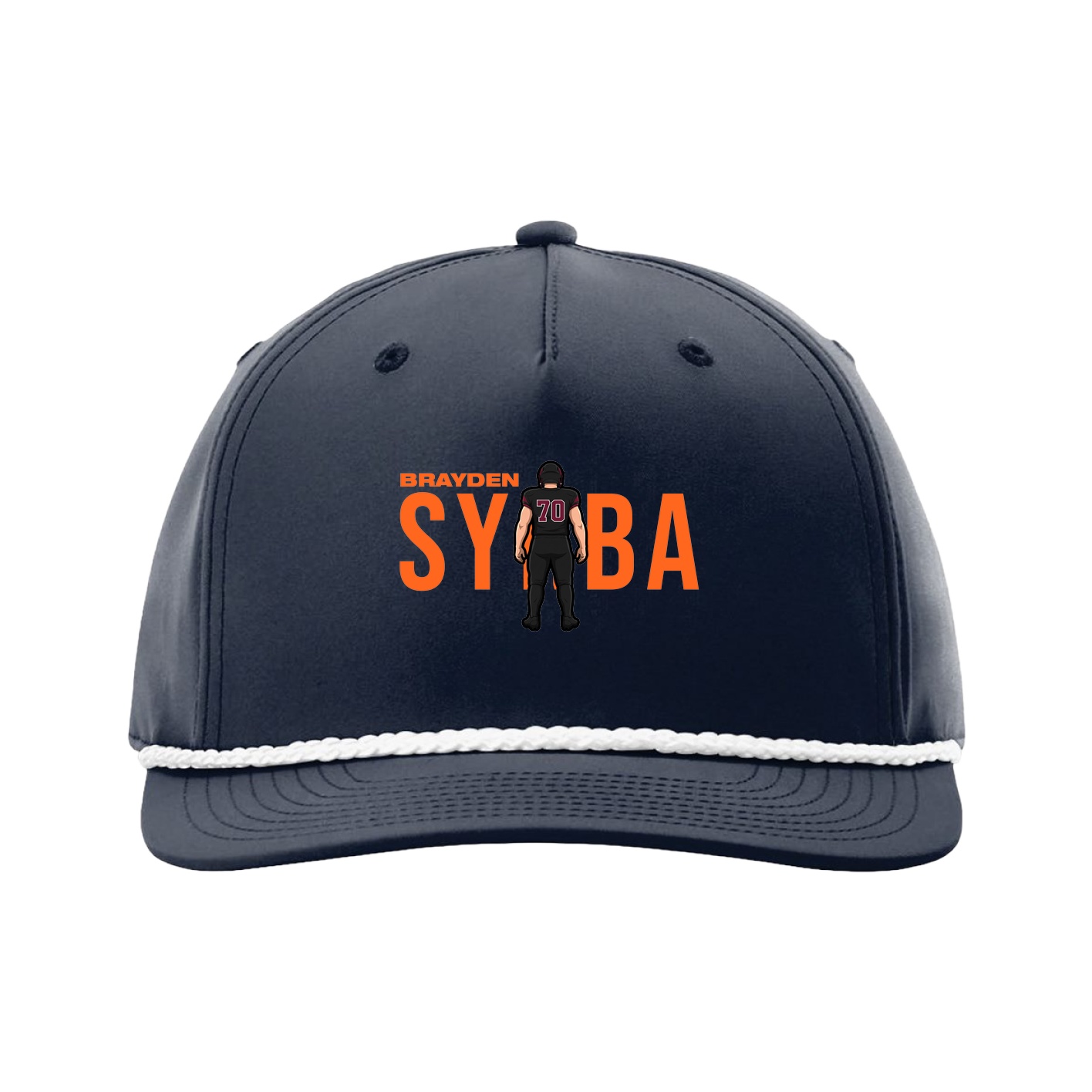 Five-Panel Classic Rope Cap — Player Name in Navy
