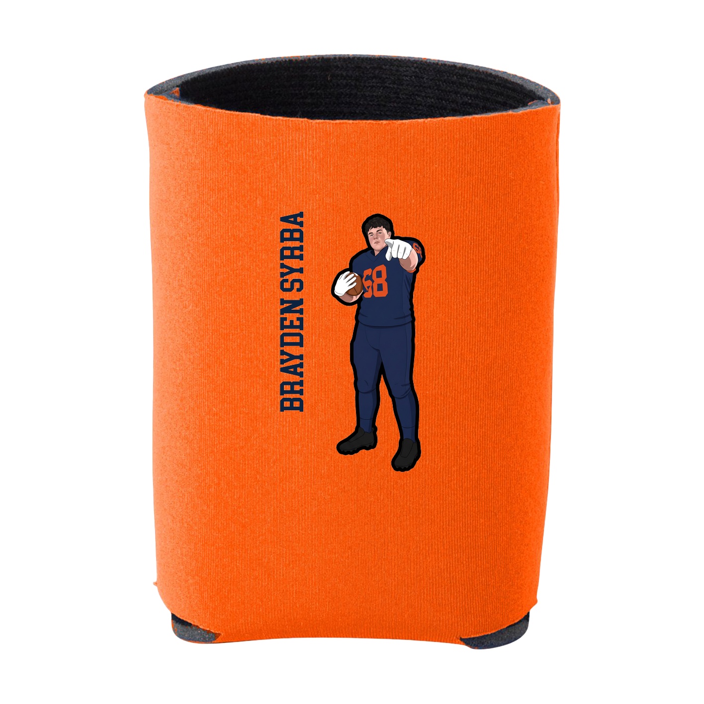 Can Holder — Name Vertical in Orange
