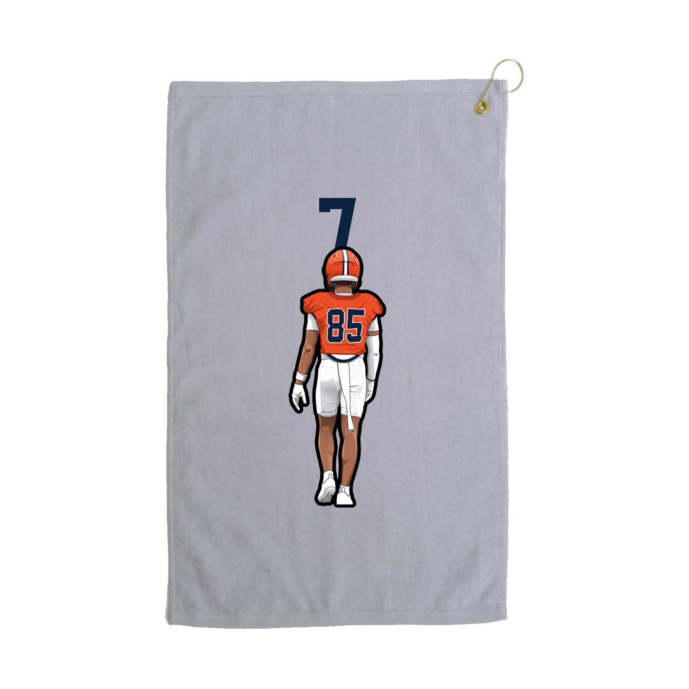Golf Towel — Number Top in Grey