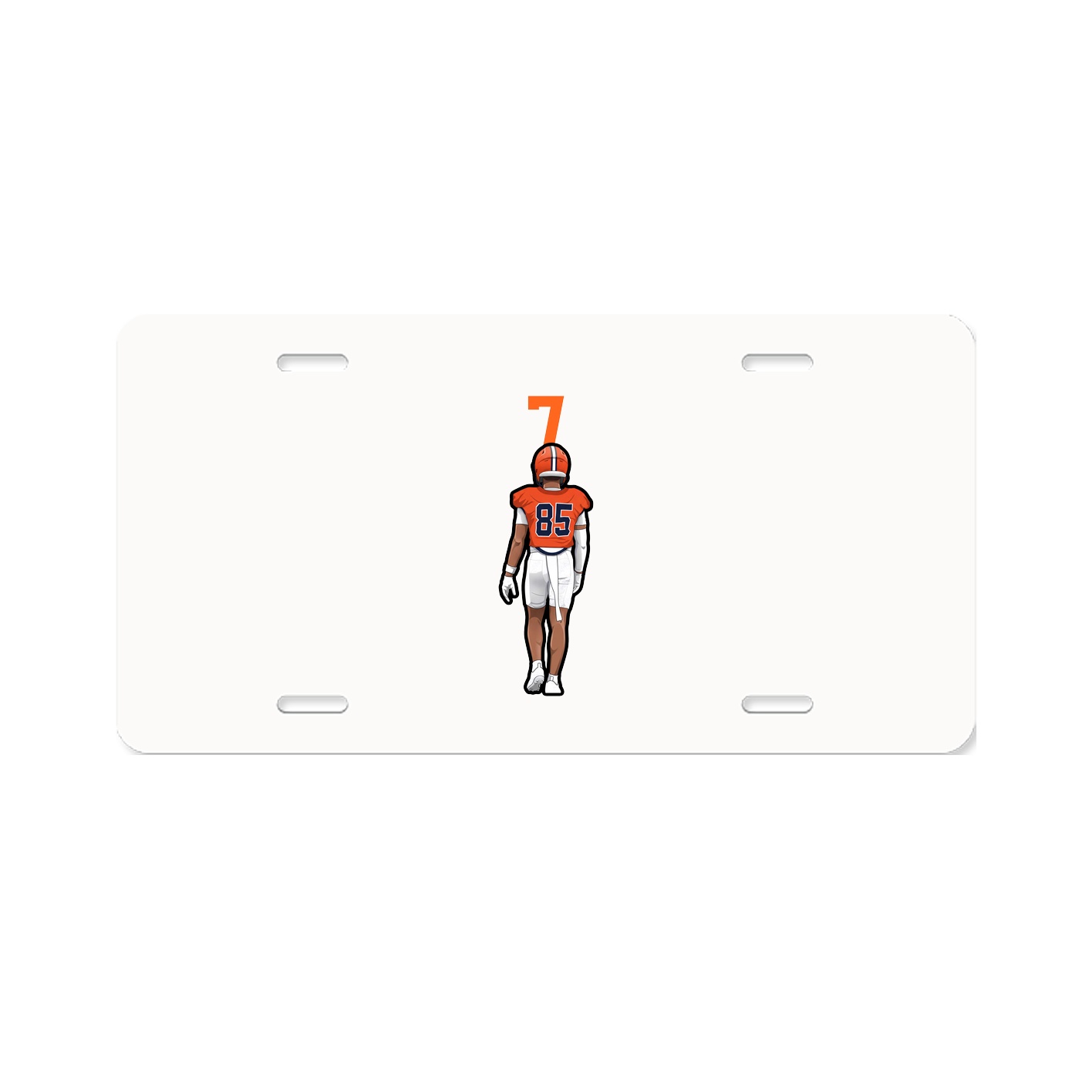 License Plate — Number Top in Classic